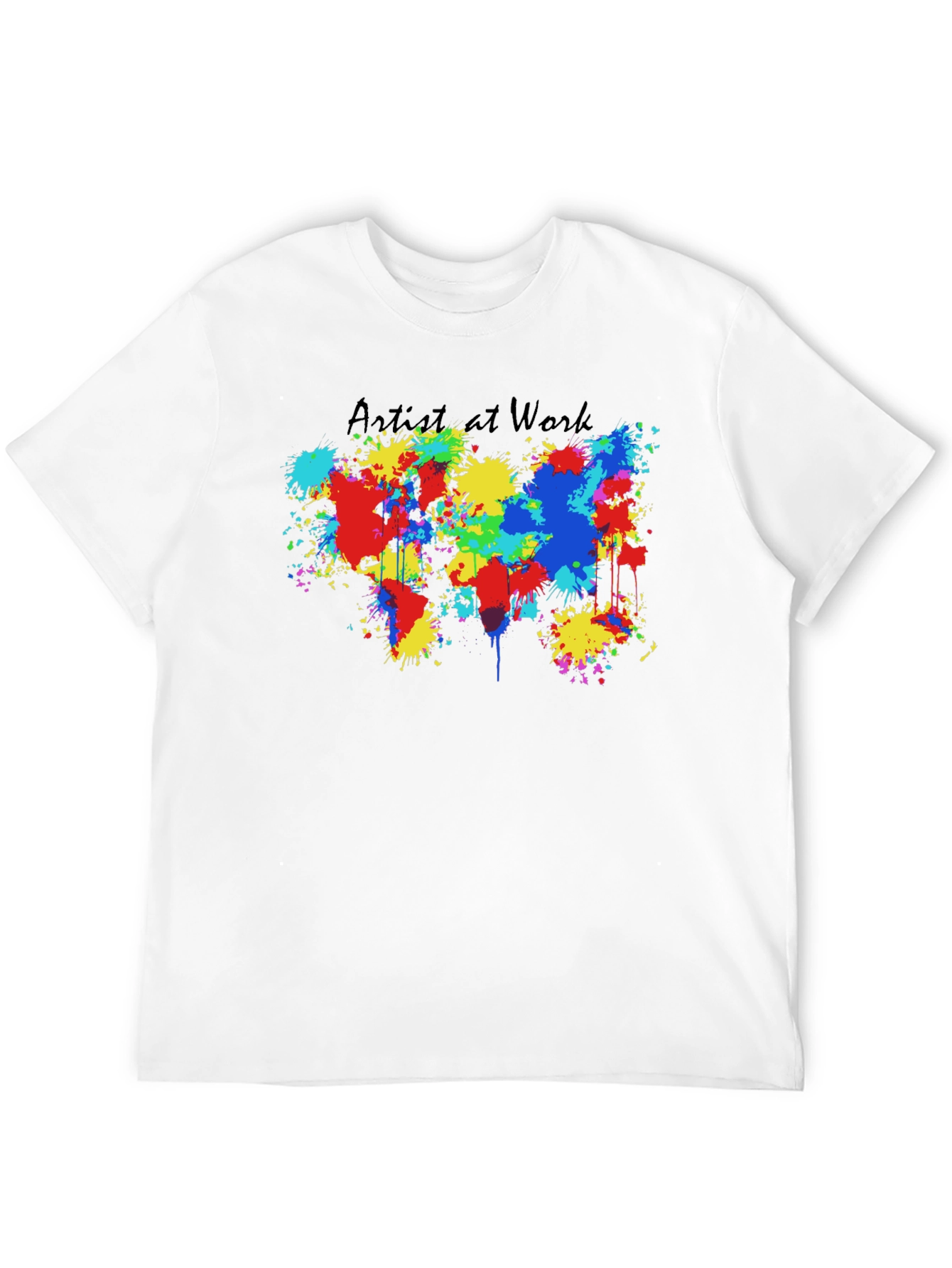 Artist at Work Splatter Paint Mens T-Shirt