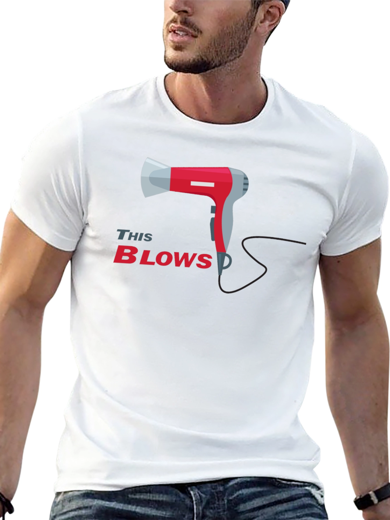 This Blows T-Shirt Funny Hair Dryer Pun Tee