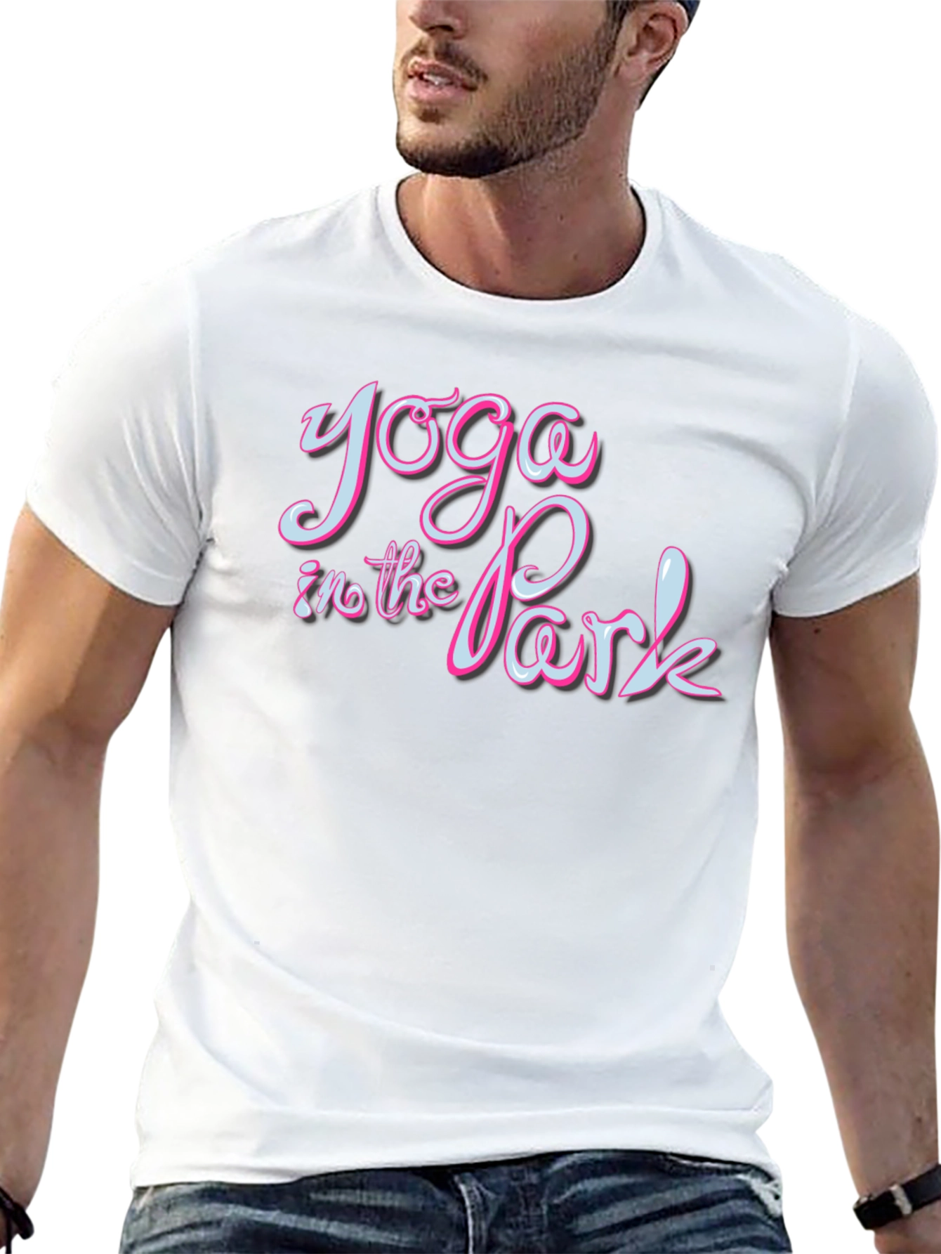 Yoga in the Park Black Graphic T-Shirt