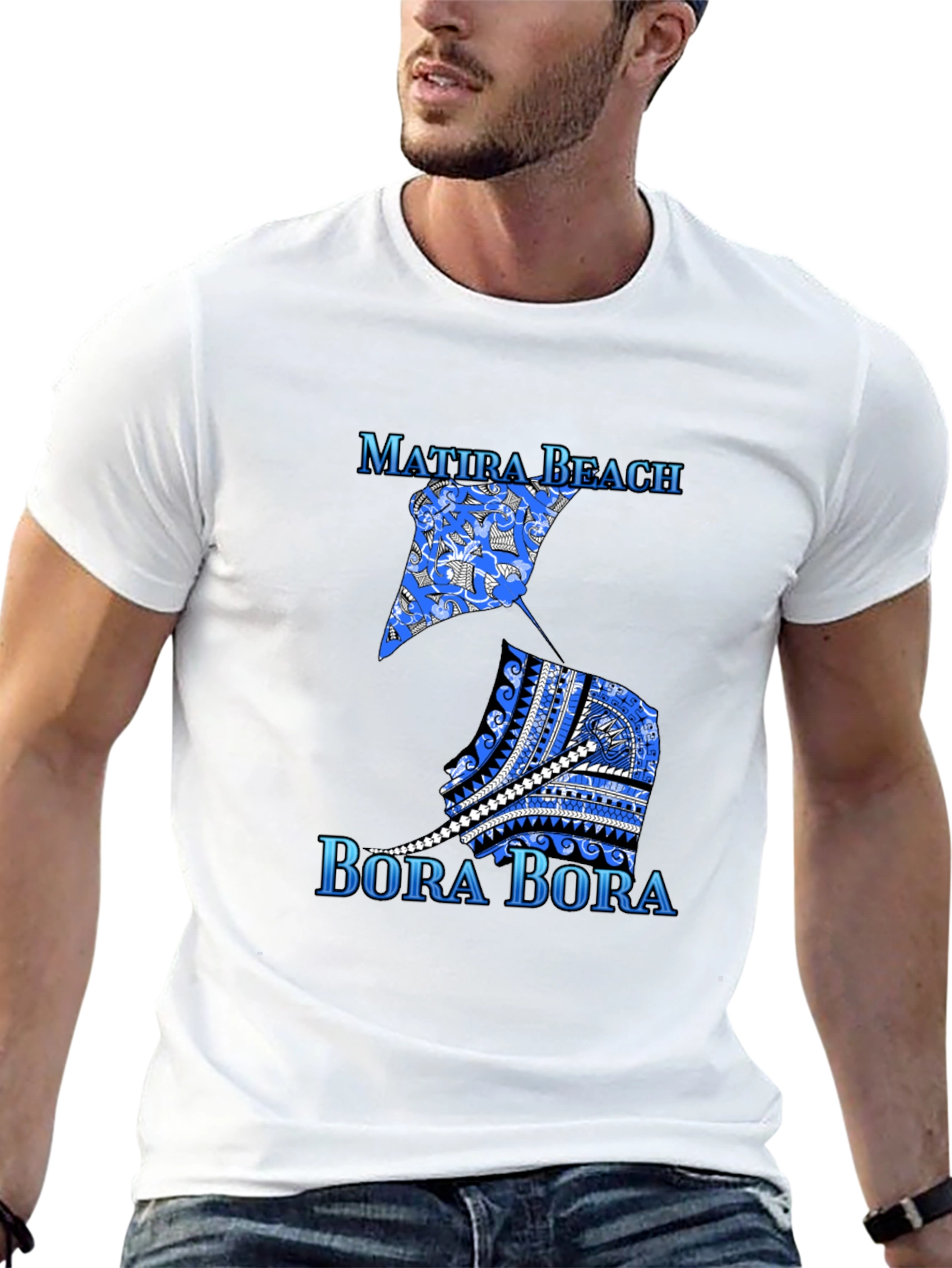 Matira Beach Bora Bora Graphic Tee
