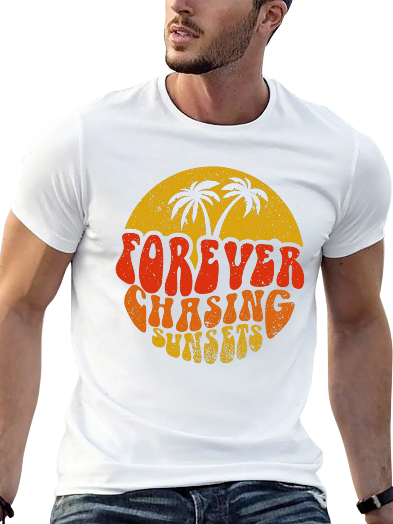 Forever Chasing Sunsets Retro Graphic Tee