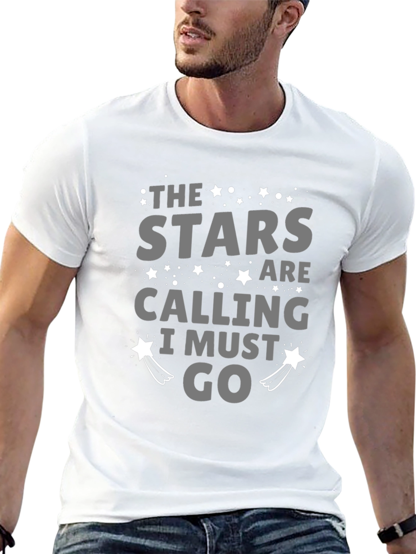The Stars Are Calling Mens Black T-Shirt