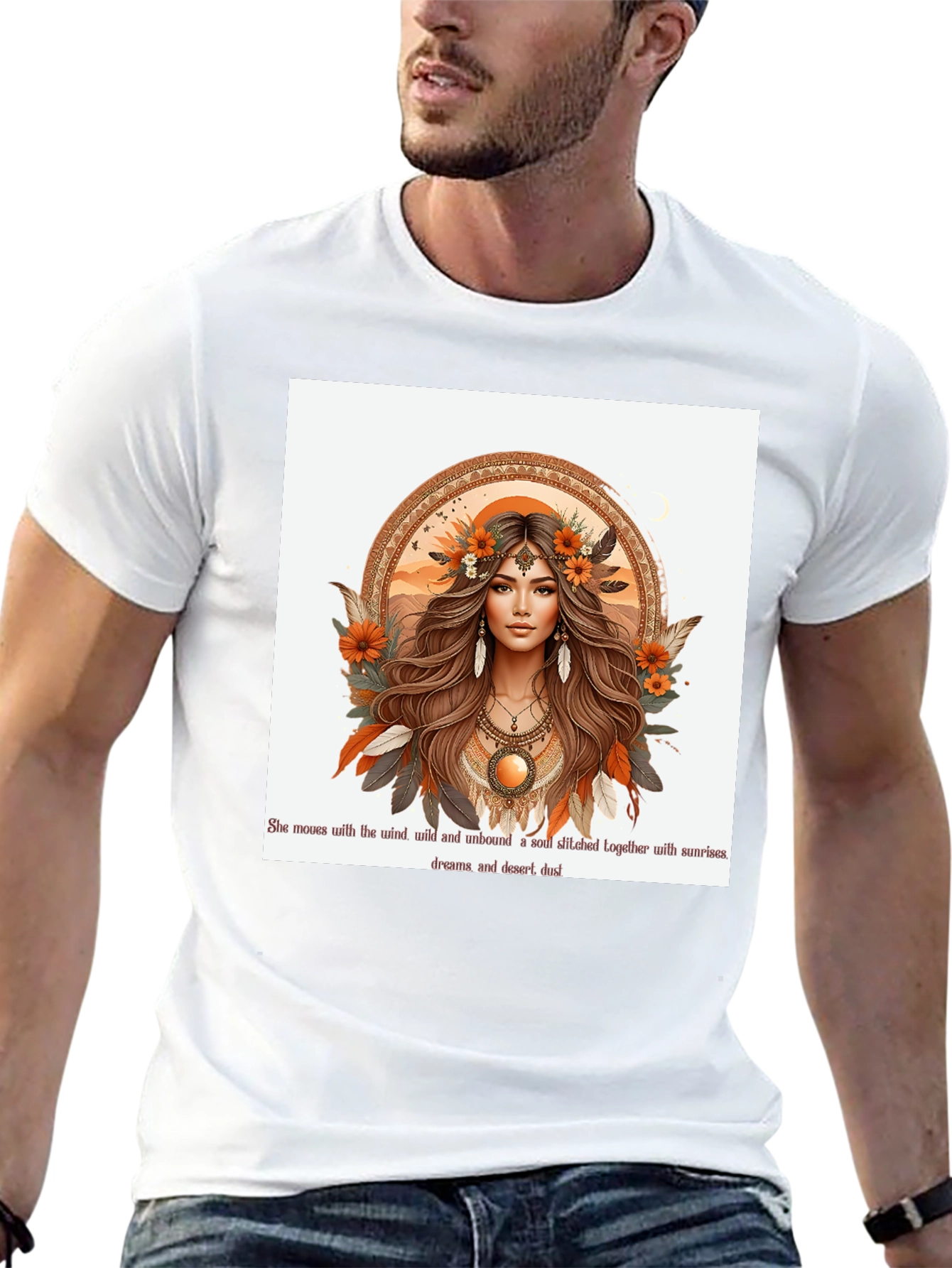 Boho Woman Graphic Tee - Desert Soul Design