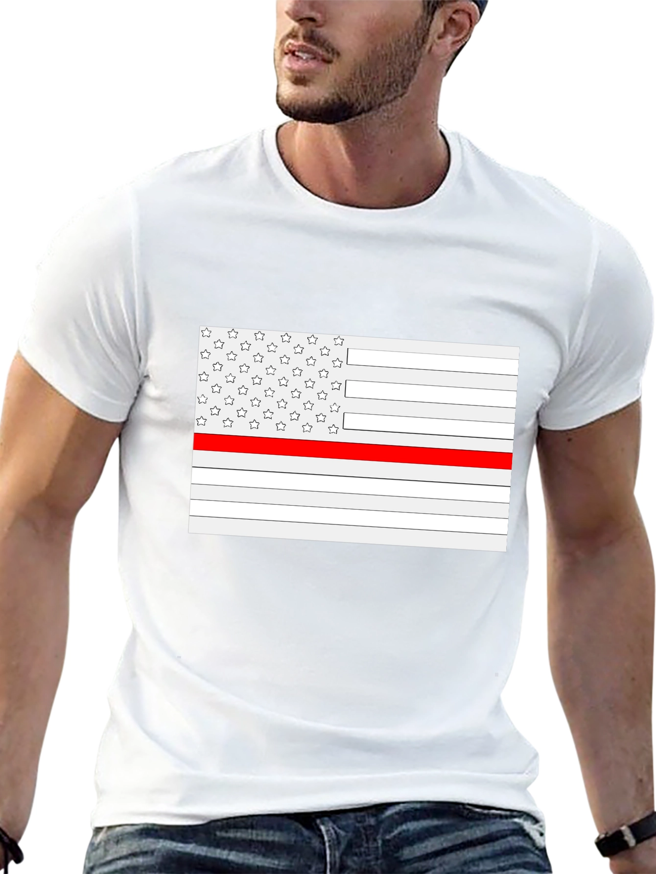 Thin Red Line Flag T-Shirt