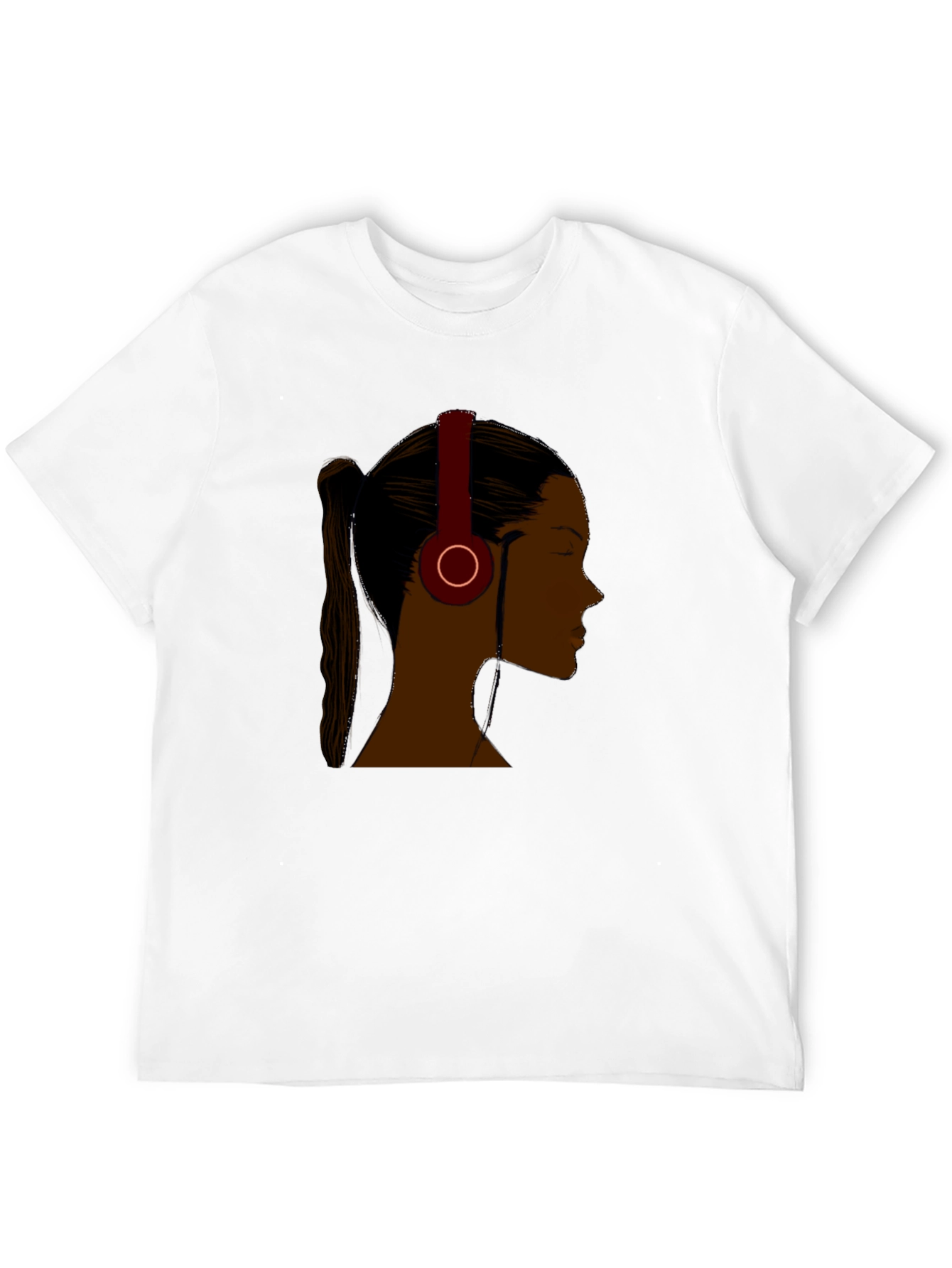 Headphones Tee - Stylish Graphic Print Comfort