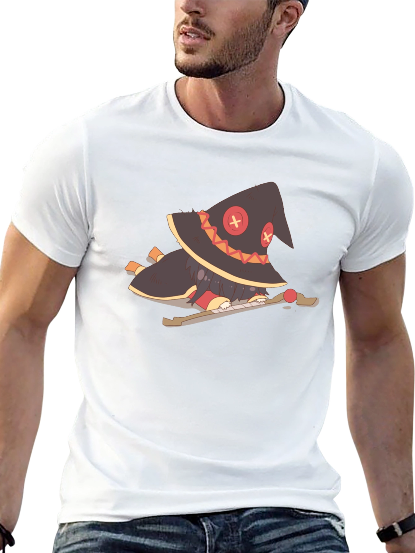 Anime Character Graphic Black T-Shirt