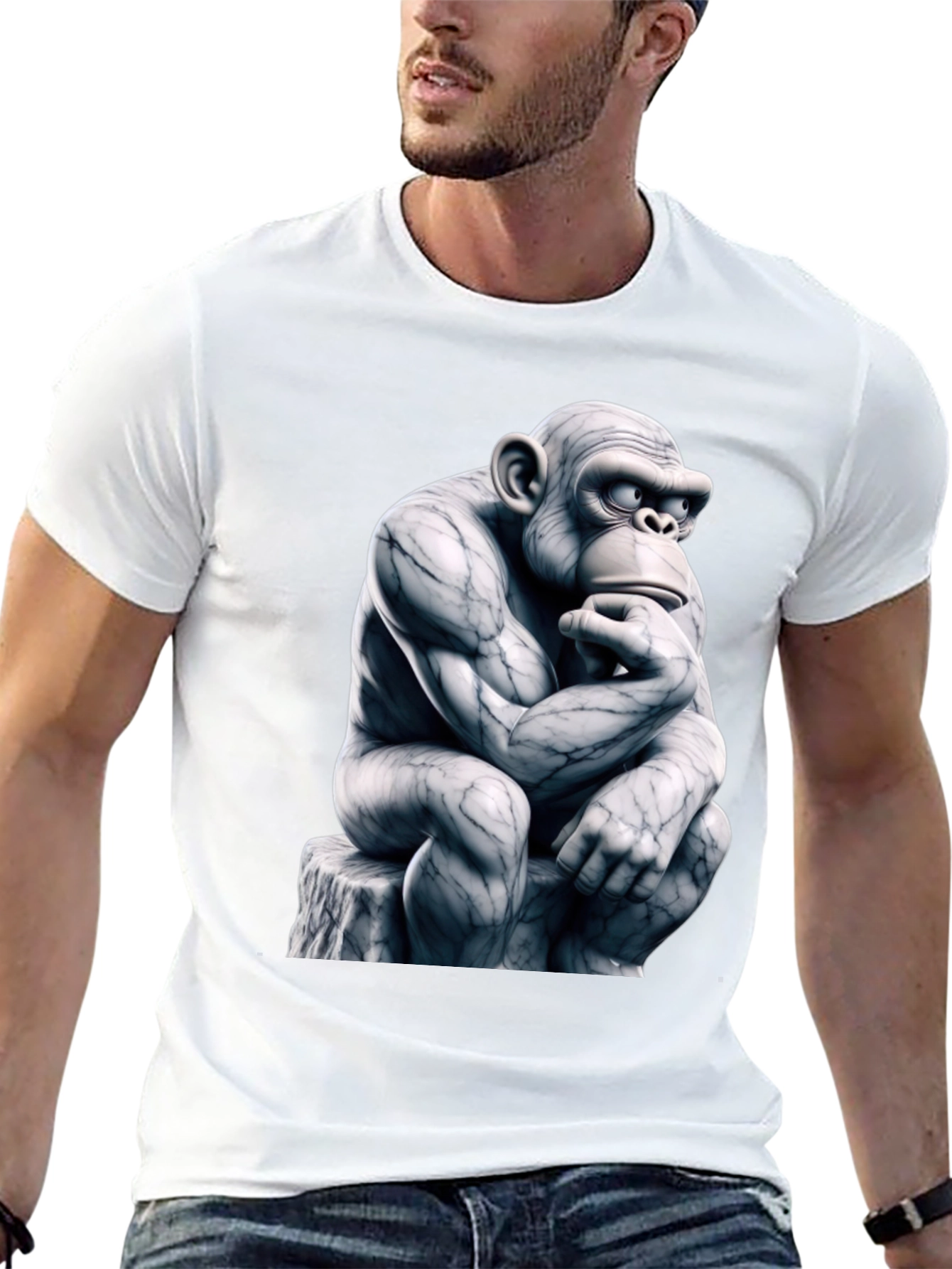 Thinking Ape Graphic Tee - Unique Art Design Shirt