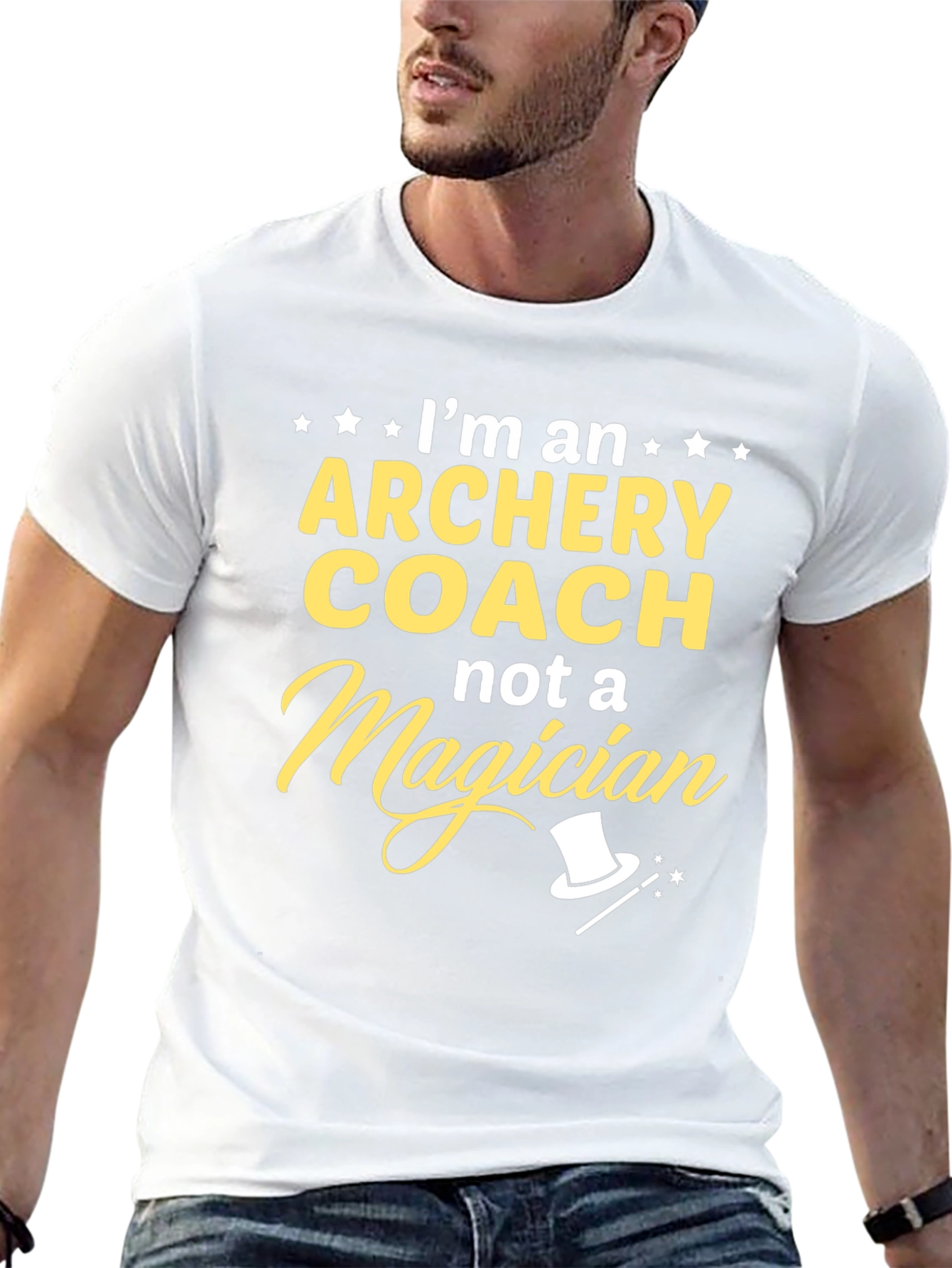 Archery Coach T-Shirt - Not a Magician Funny Tee