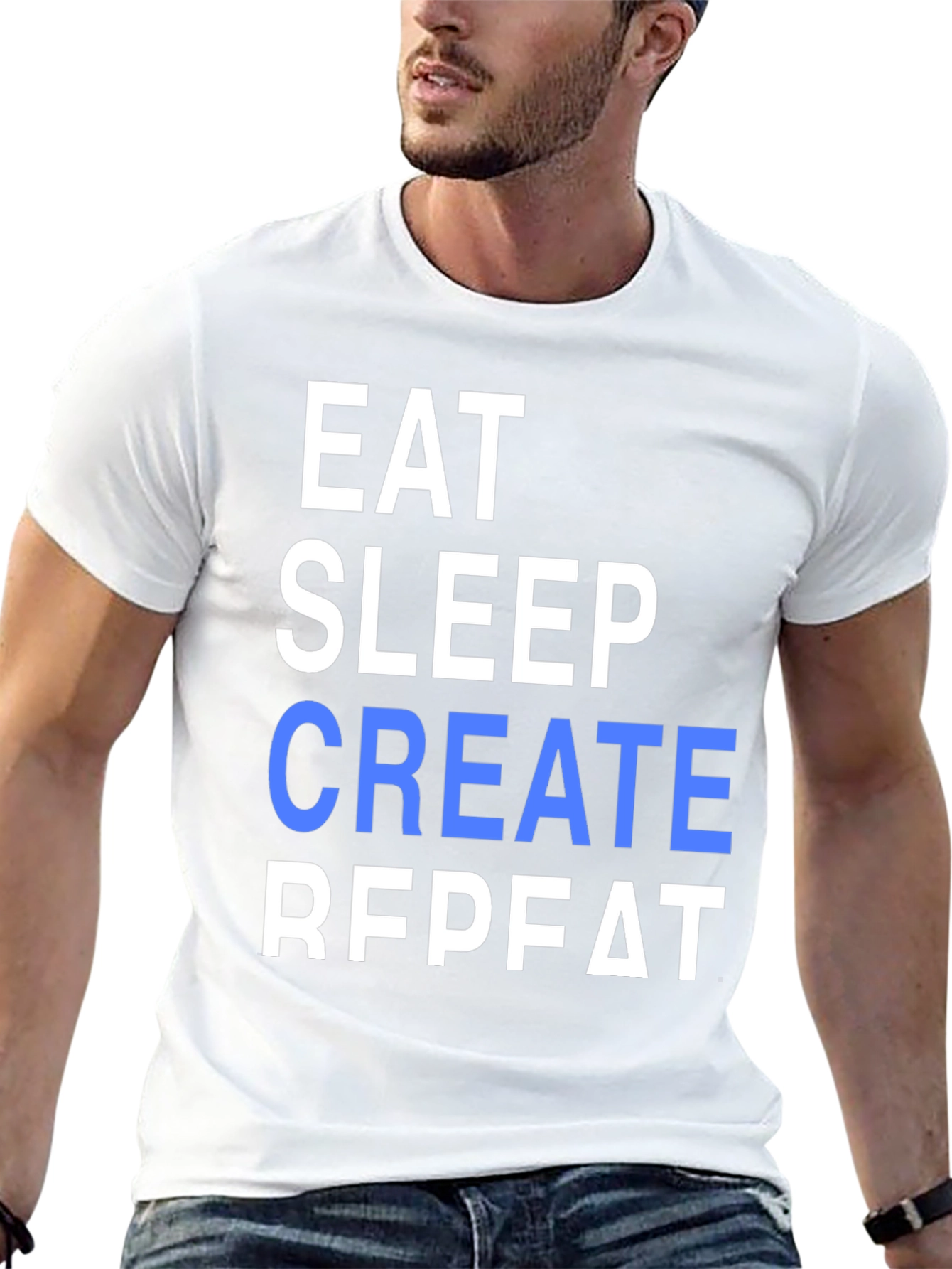 Eat Sleep Create Repeat Graphic Tee