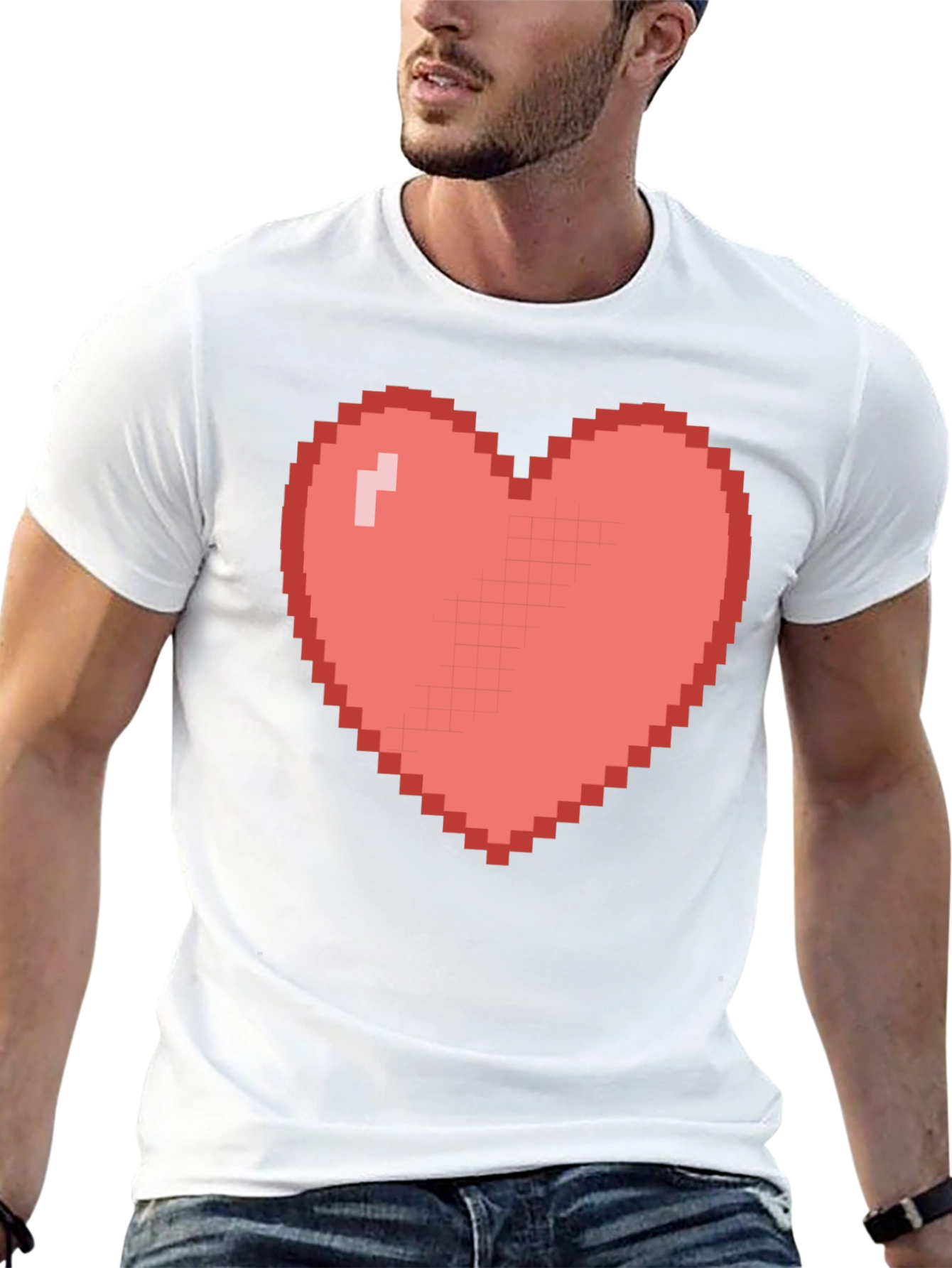 Pixel Heart Graphic Tee - Gamer Style