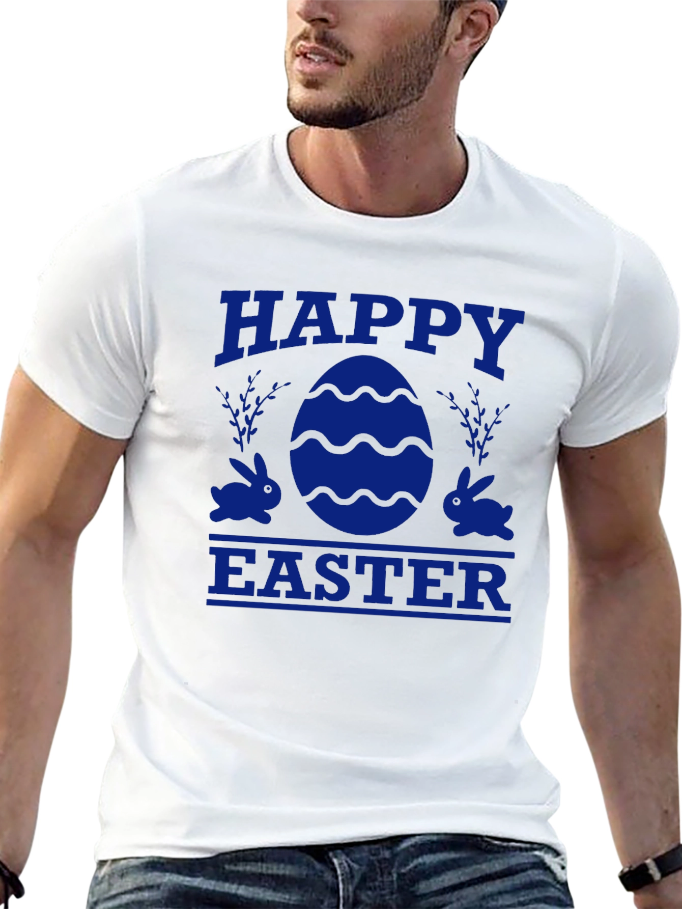 Happy Easter T-Shirt - Egg & Bunny Design