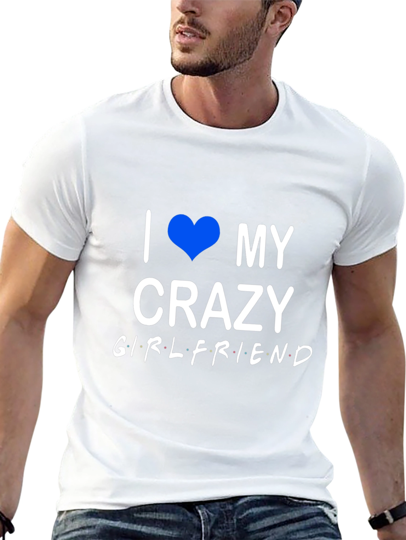 I Heart My Crazy Girlfriend Black T-Shirt