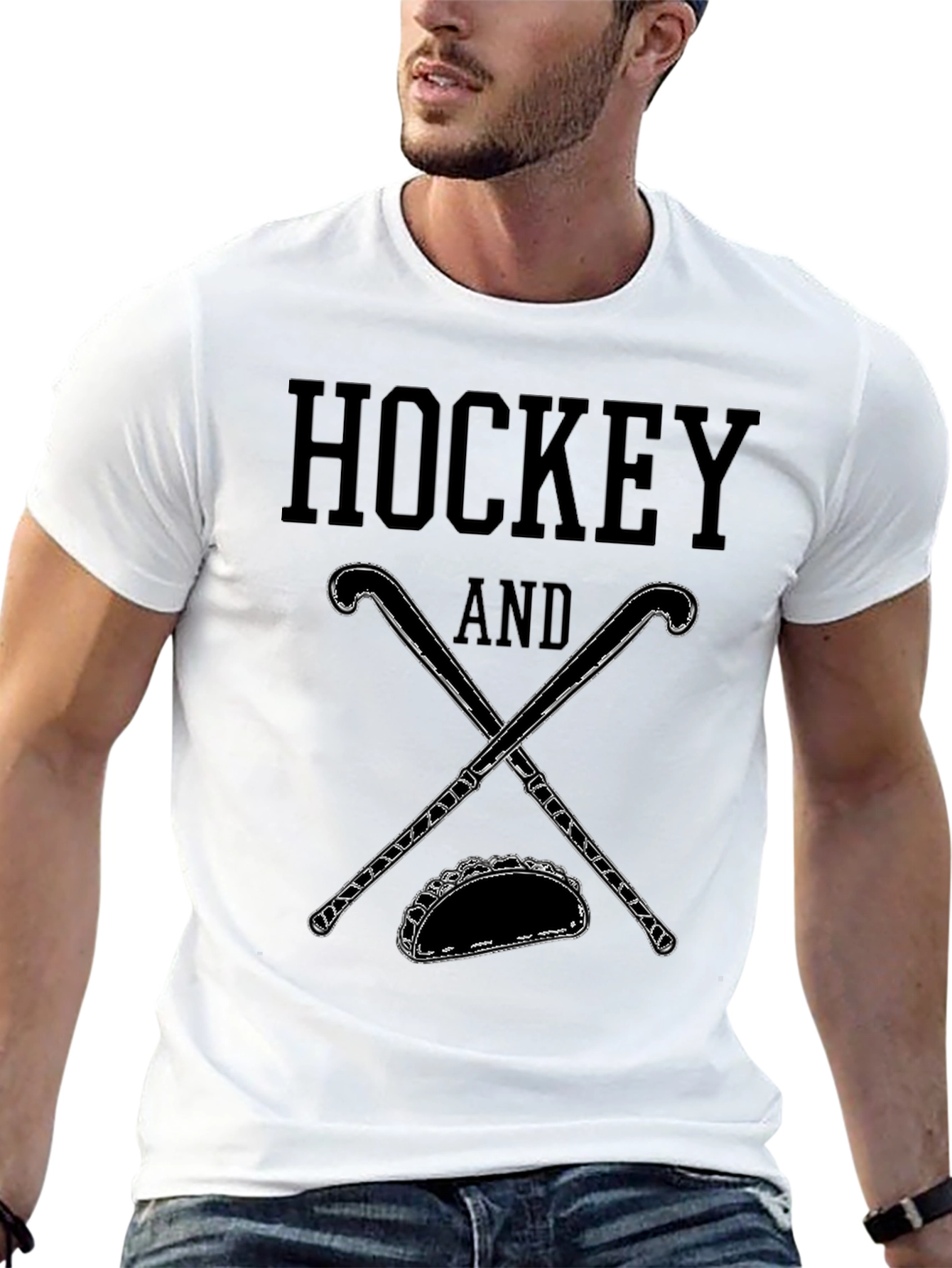 Hockey and Tacos T-Shirt - Novelty Tee