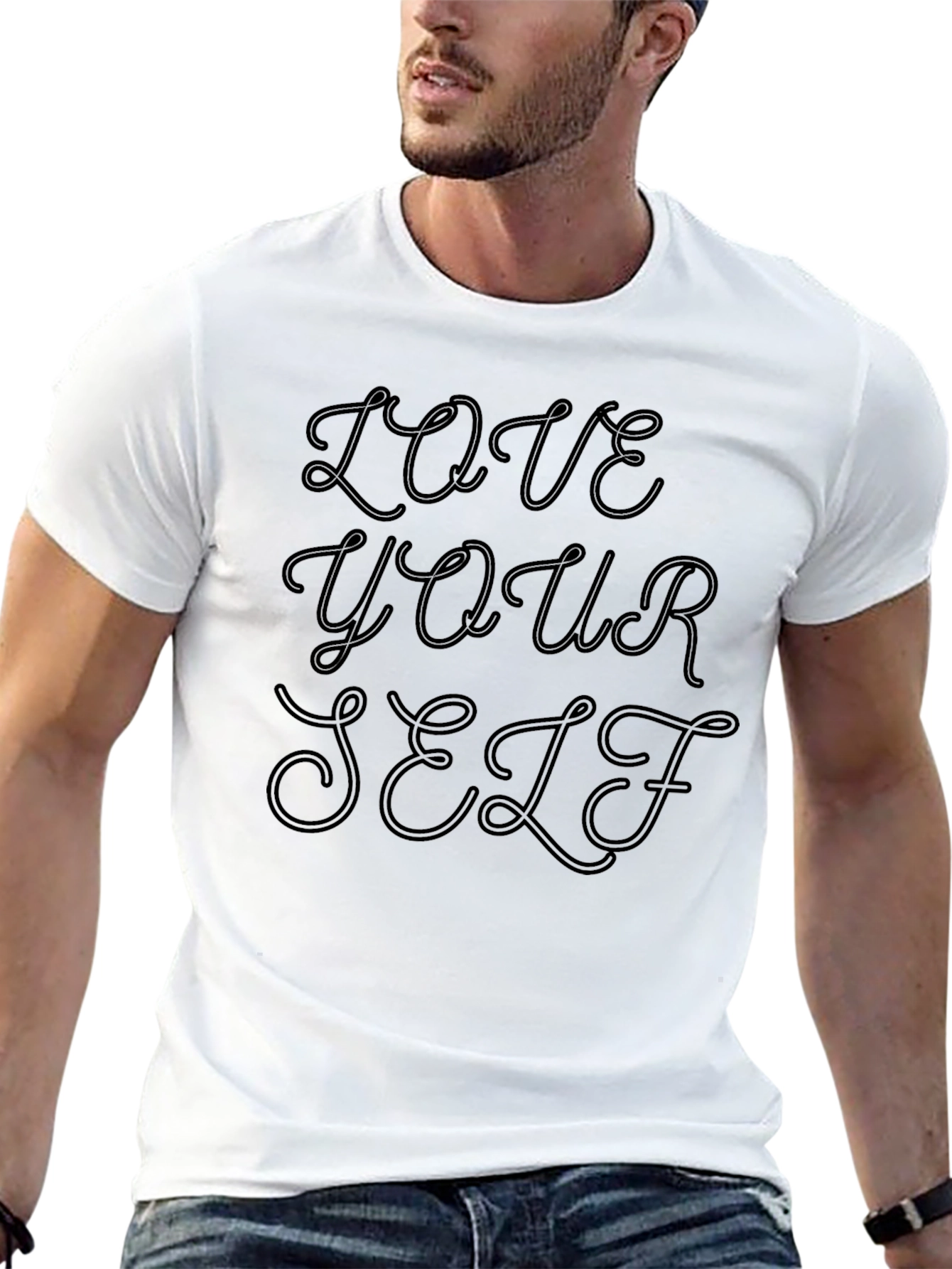 Love Yourself Black Graphic Tee