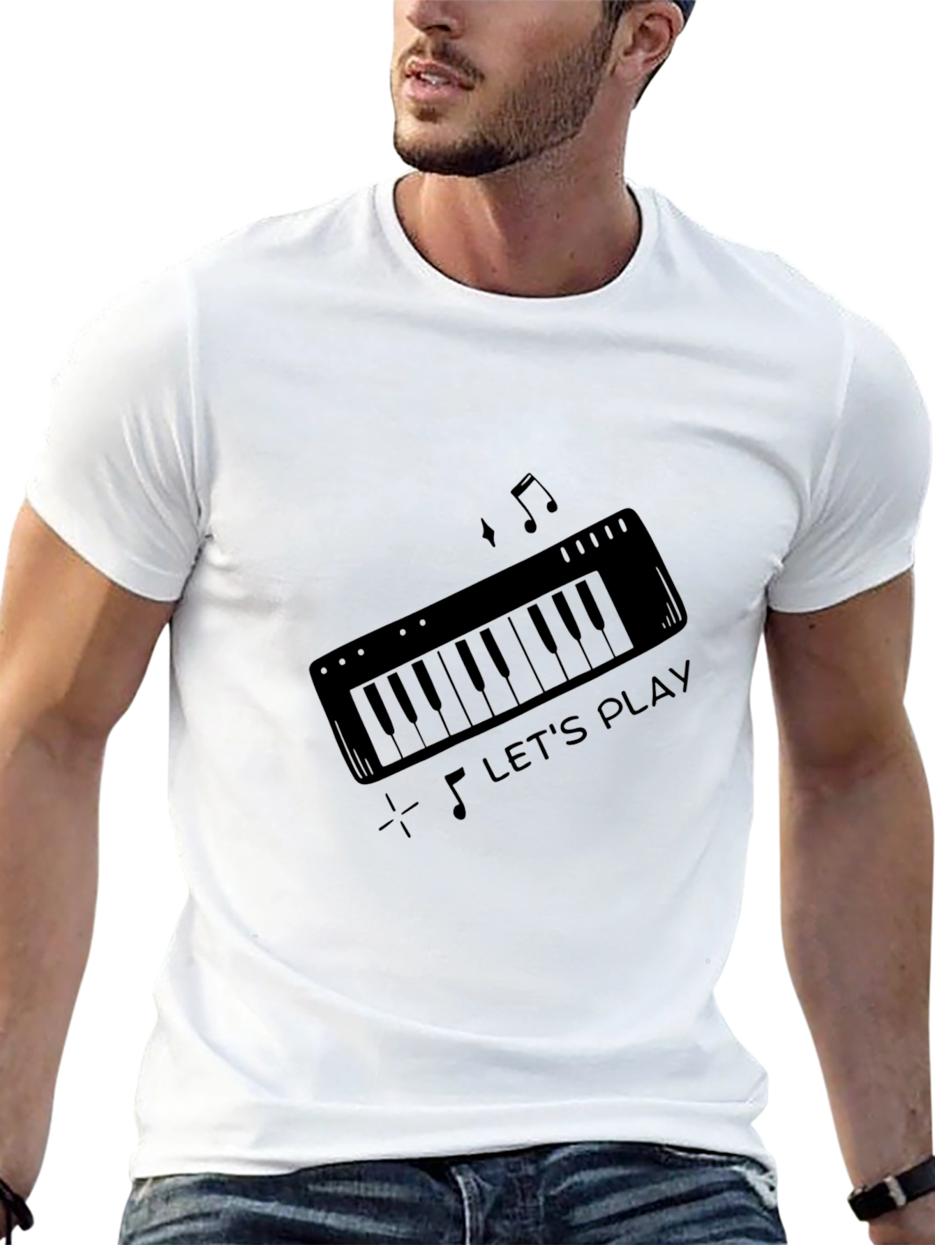 Lets Play Piano Graphic T-Shirt