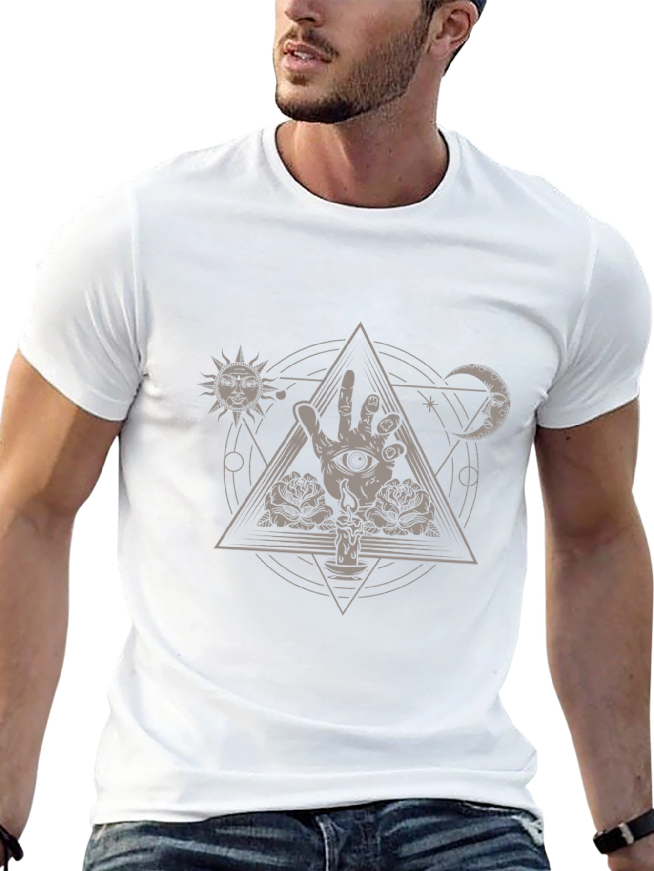 Mystic Eye Hand Triangle Graphic Tee