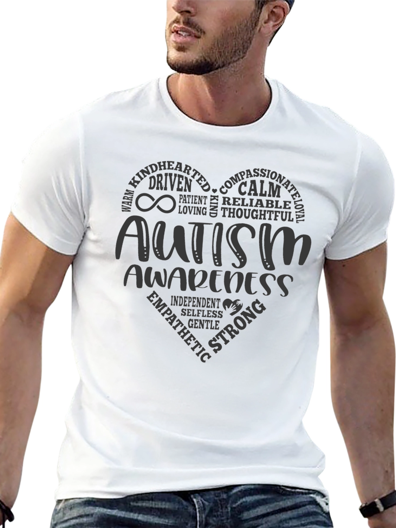 Autism Awareness Heart T-Shirt - Compassionate & Strong
