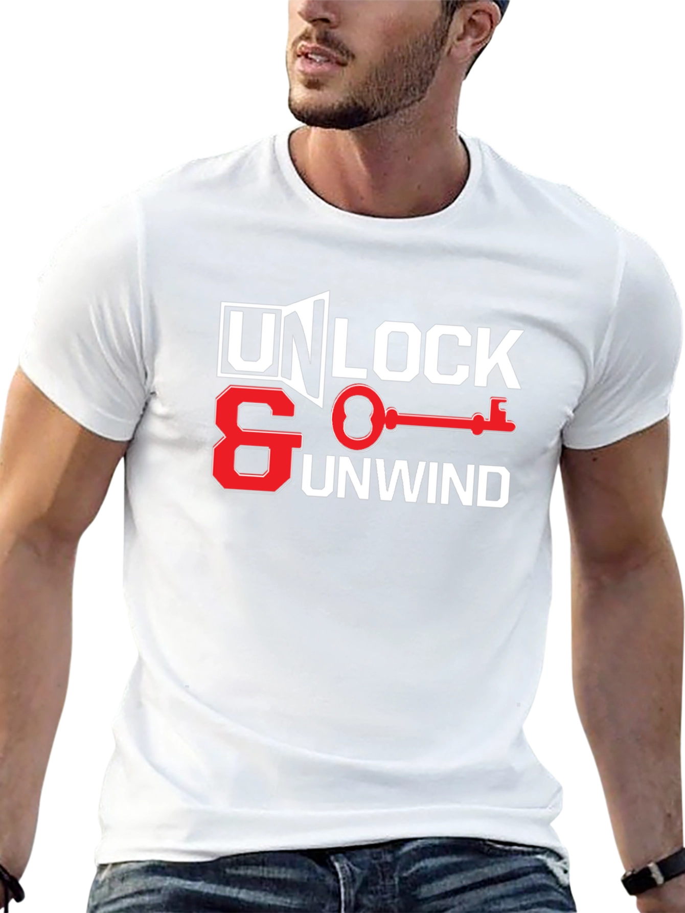 Unlock & Unwind Graphic Tee - Relaxed Style