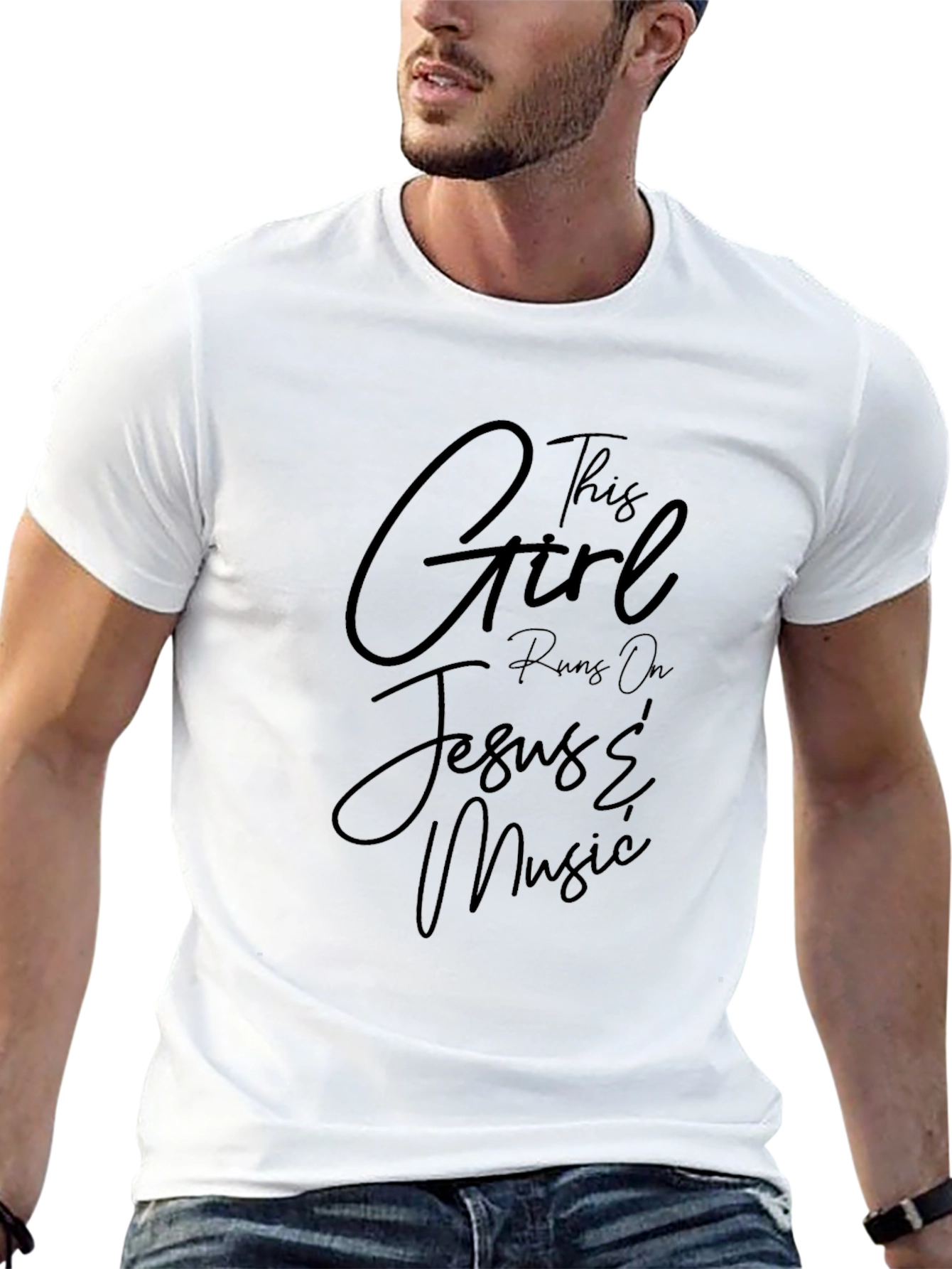 This Girl Runs On Jesus & Music T-Shirt