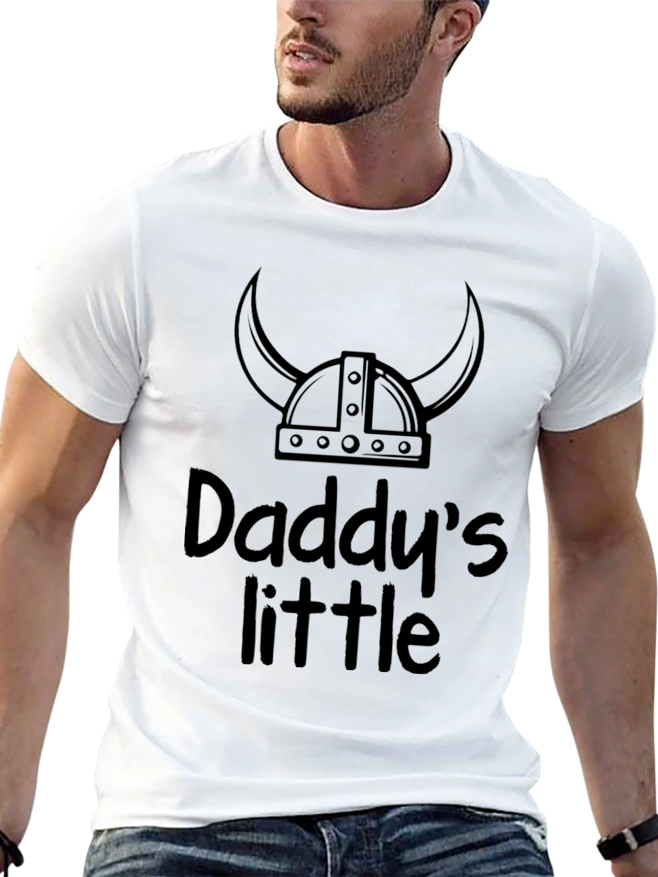 Daddys Little Viking Black T-Shirt
