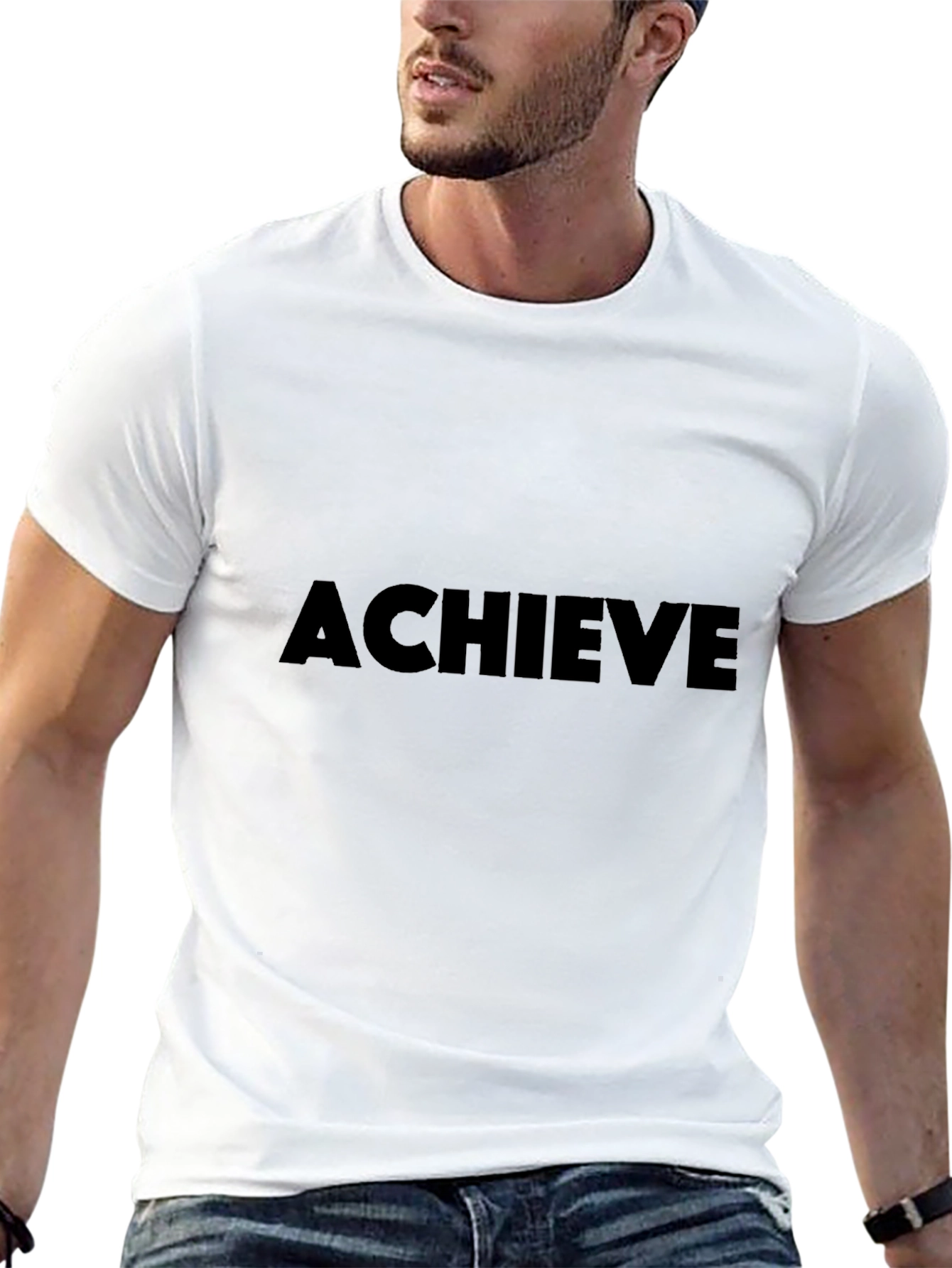 Achieve Black T-Shirt: Motivation & Style
