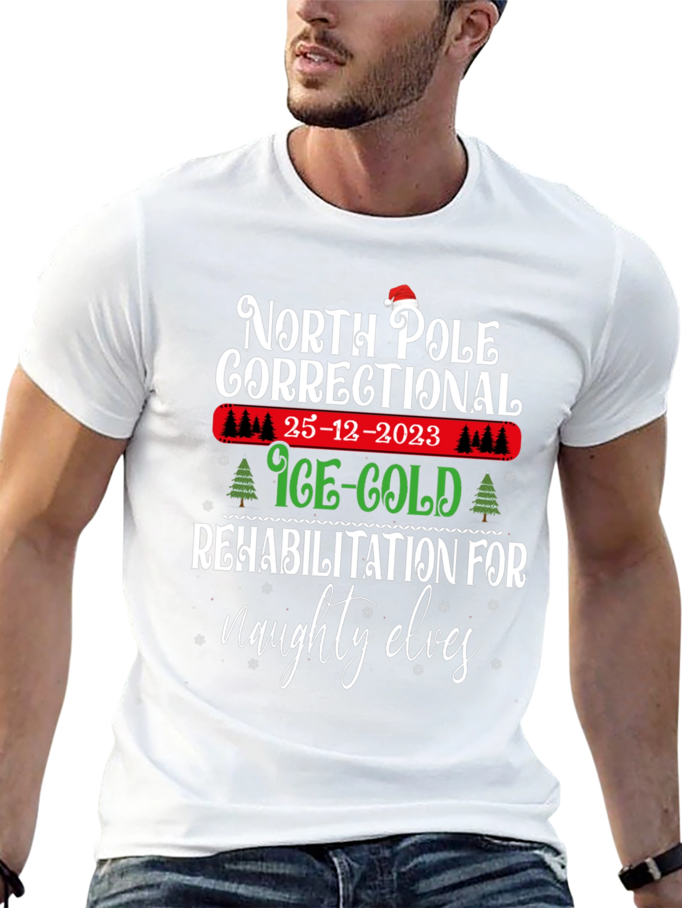 North Pole Correctional Christmas T-Shirt