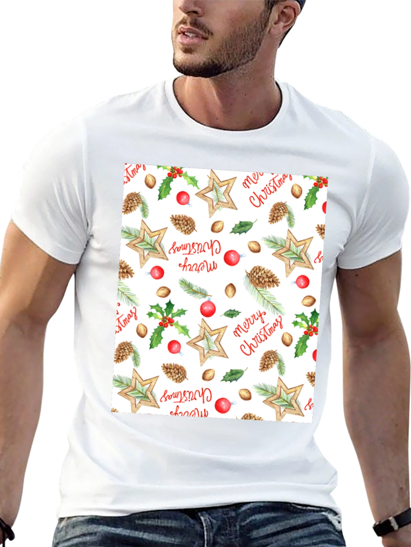 Festive Christmas Pattern T-Shirt