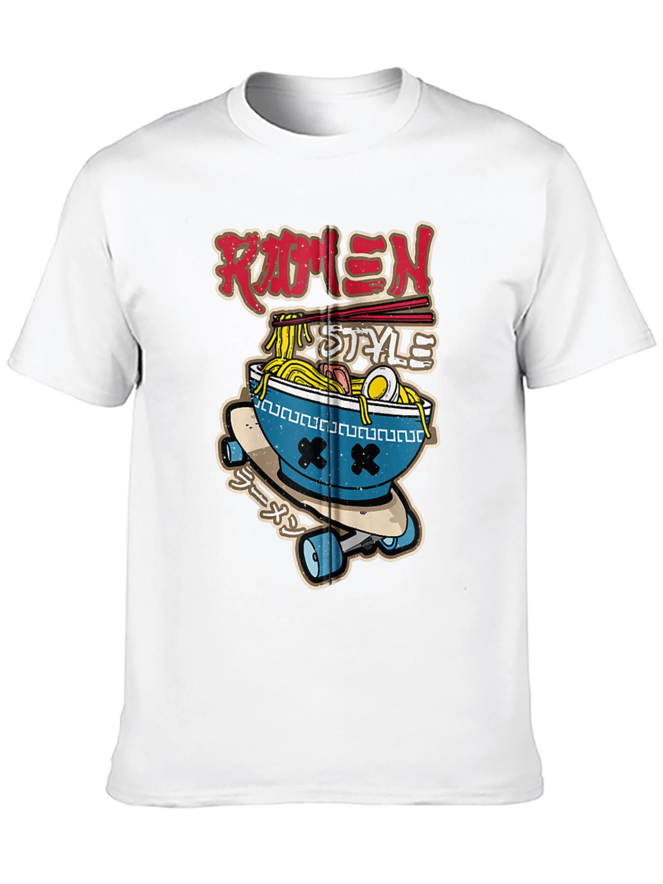 Ramen Skate T-Shirt - Edgy Japanese Style