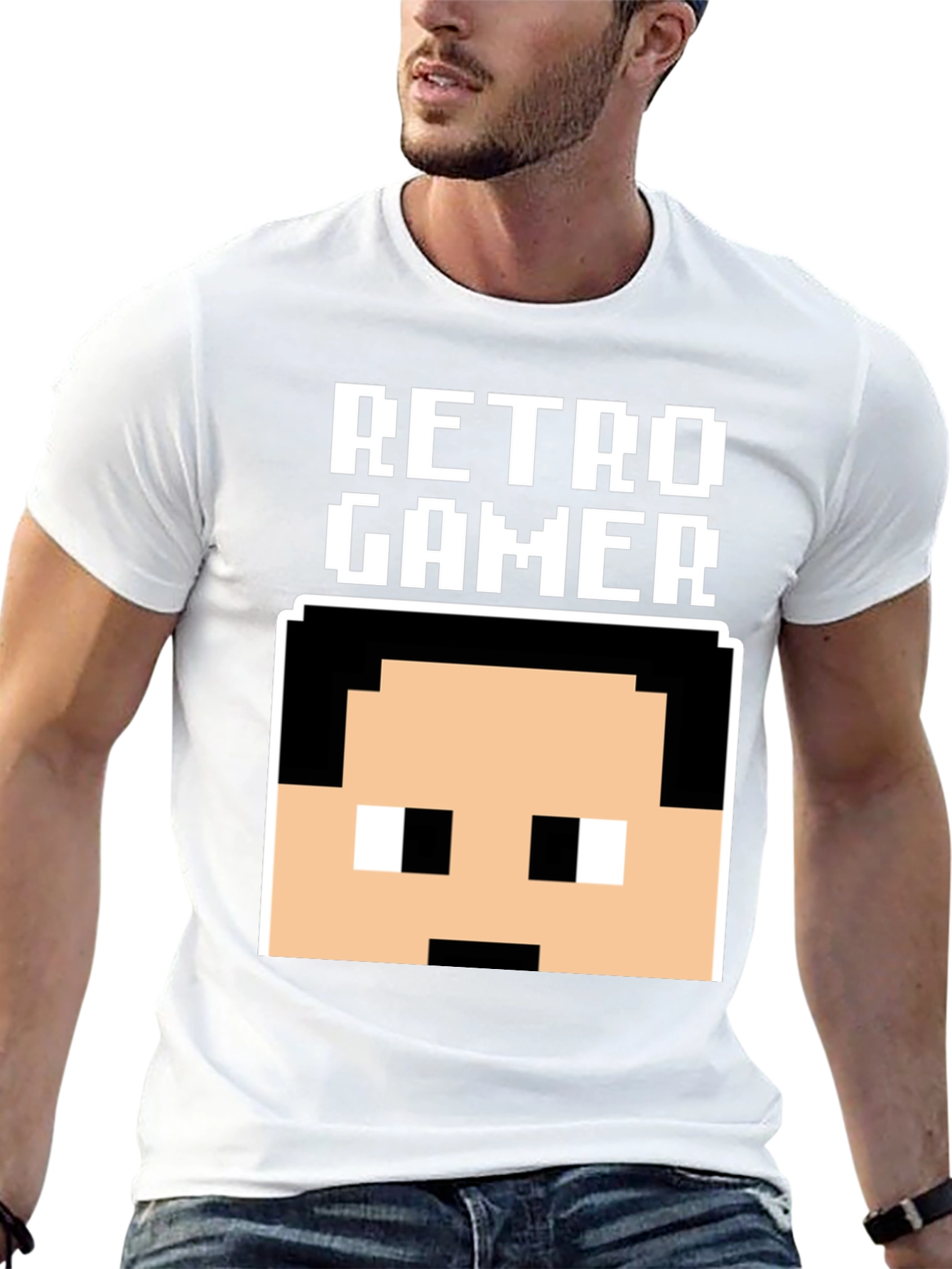 Retro Gamer Pixel Art Black T-Shirt