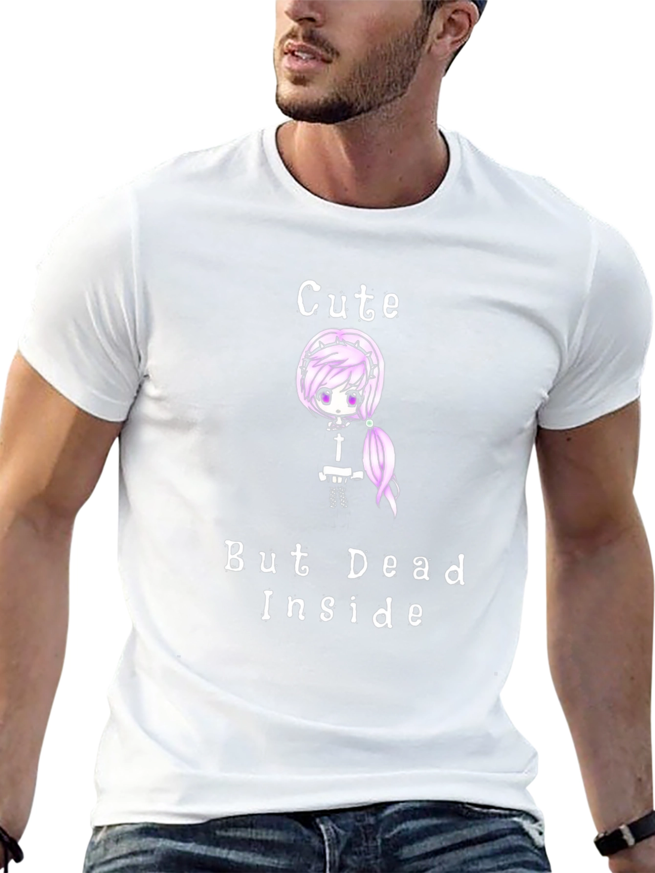 Cute But Dead Inside Black Graphic T-Shirt