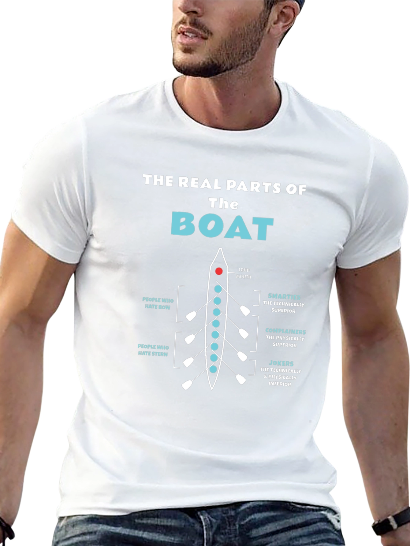 The Real Parts of The Boat Funny Rowing T-Shirt