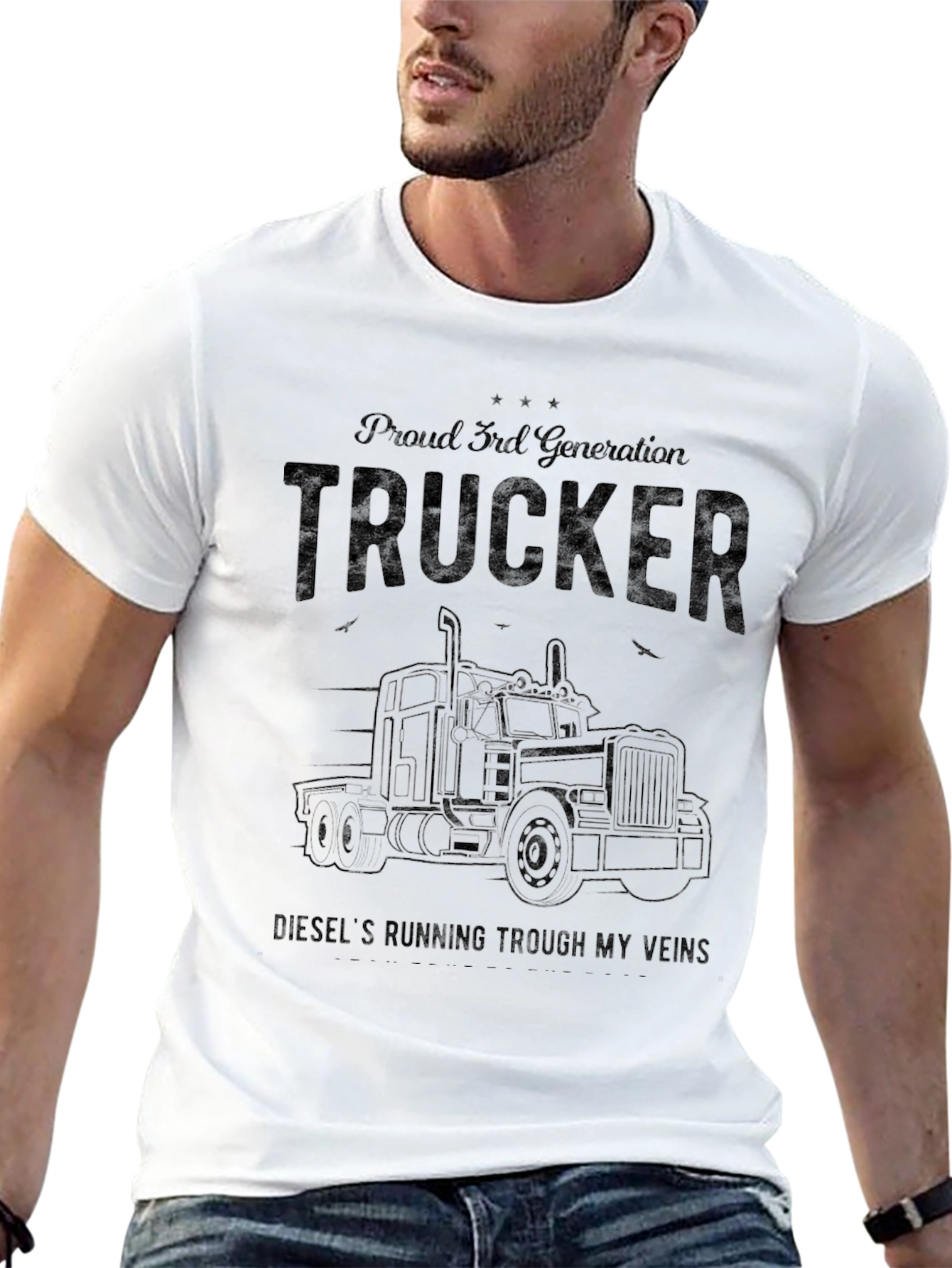 Proud Trucker 3rd Generation Black T-Shirt