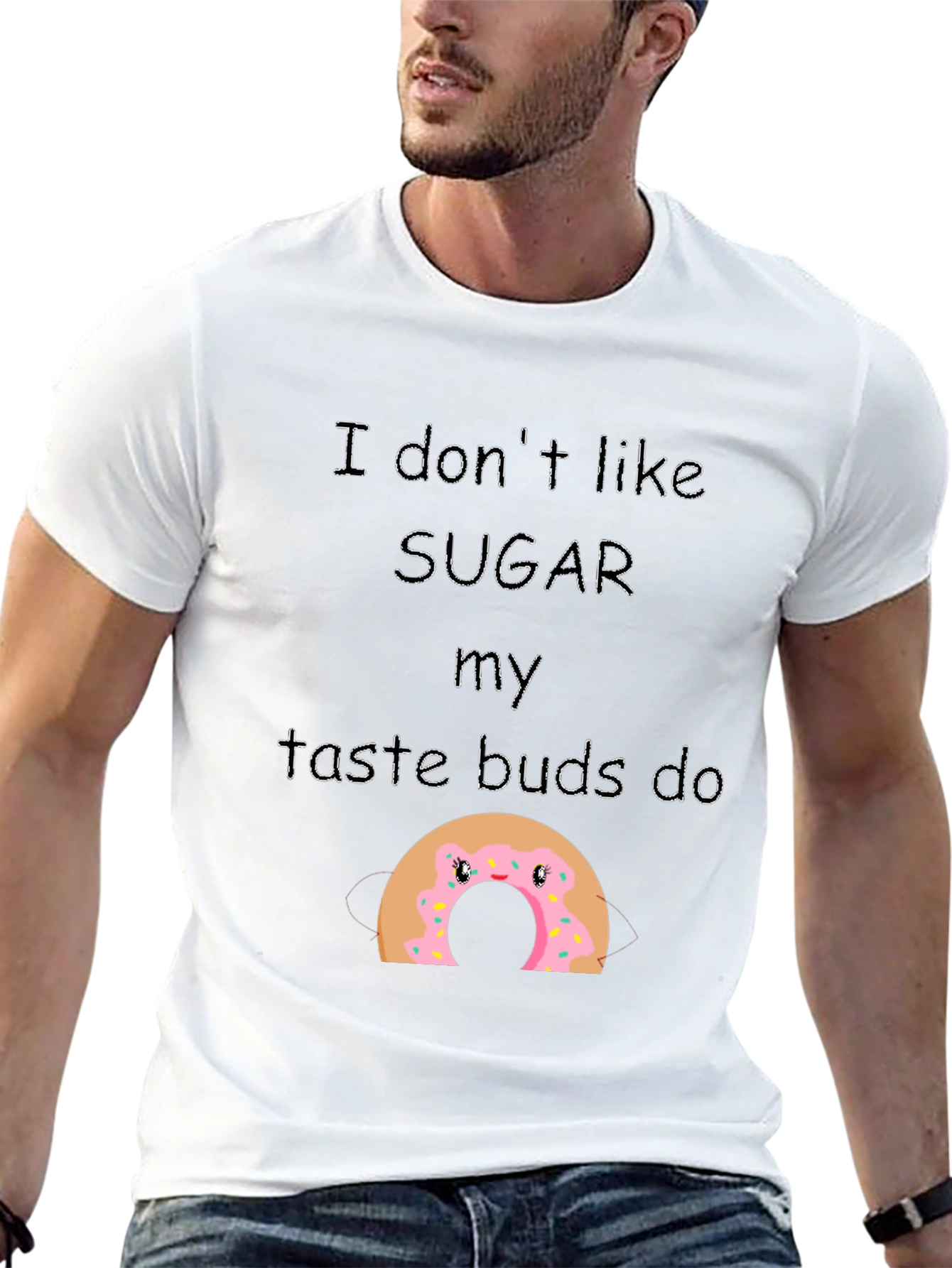 Funny Donut Taste Buds Graphic Tee