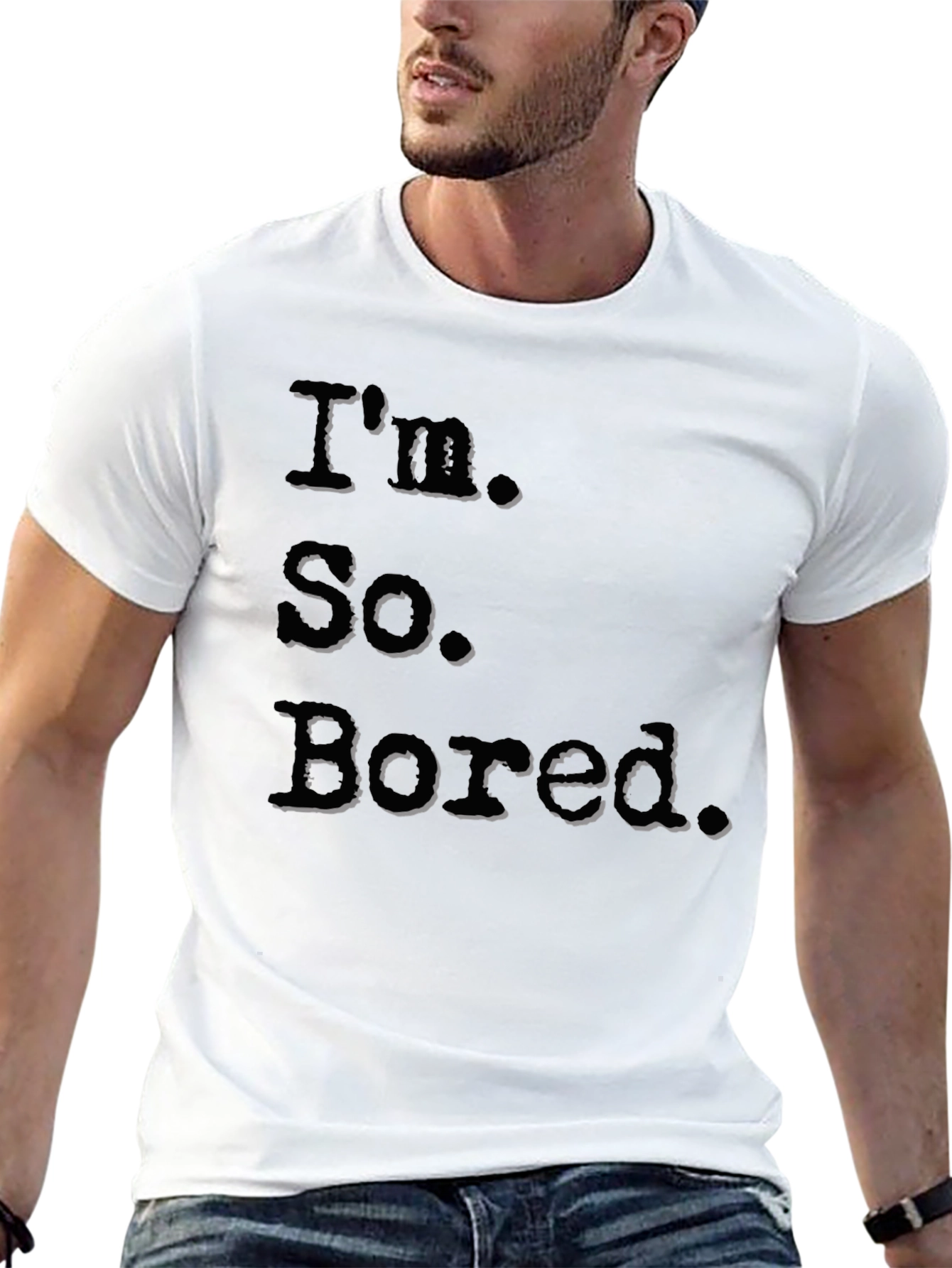 Im So Bored Black Graphic T-Shirt