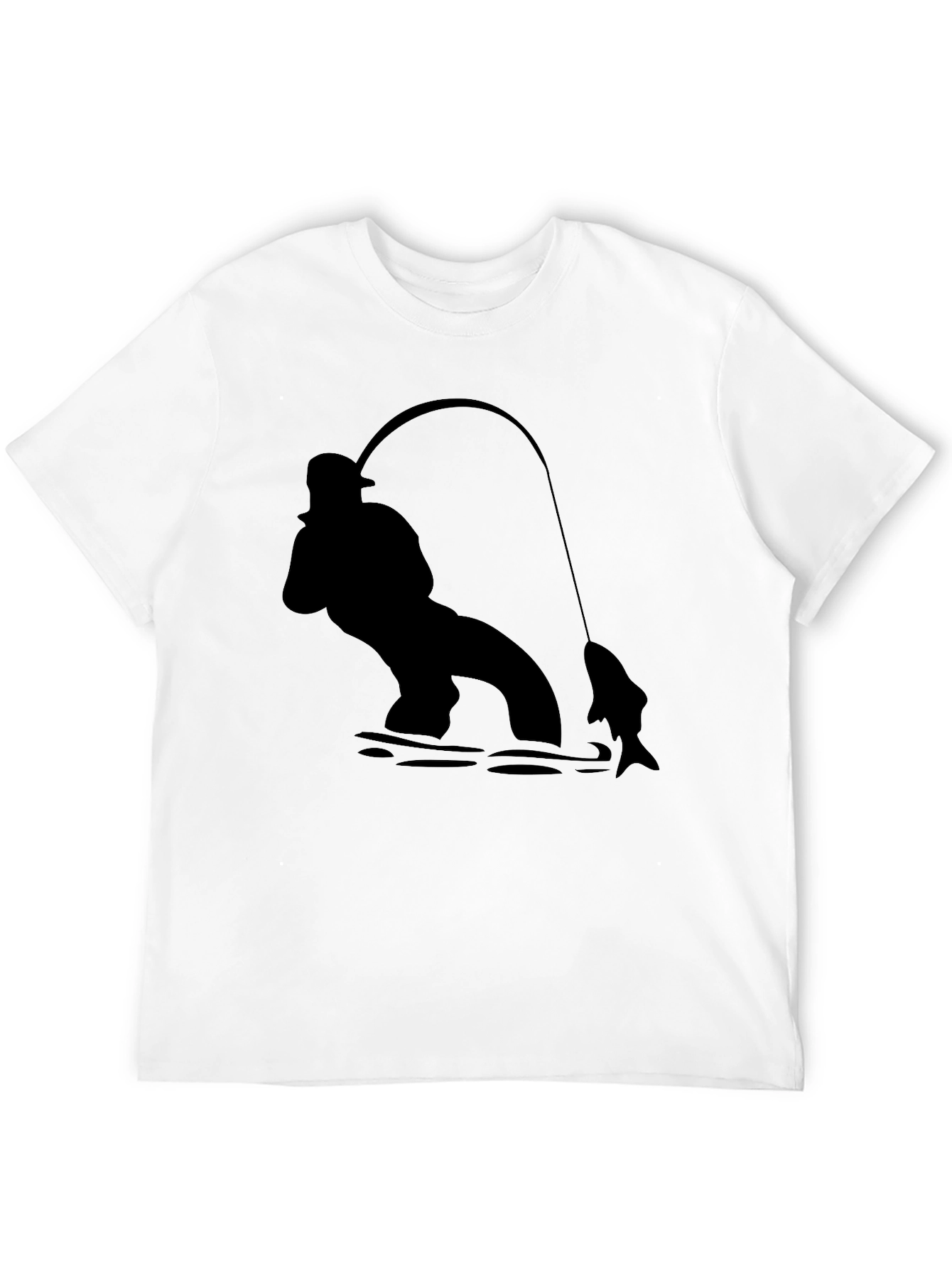 Fisherman Graphic Black T-Shirt