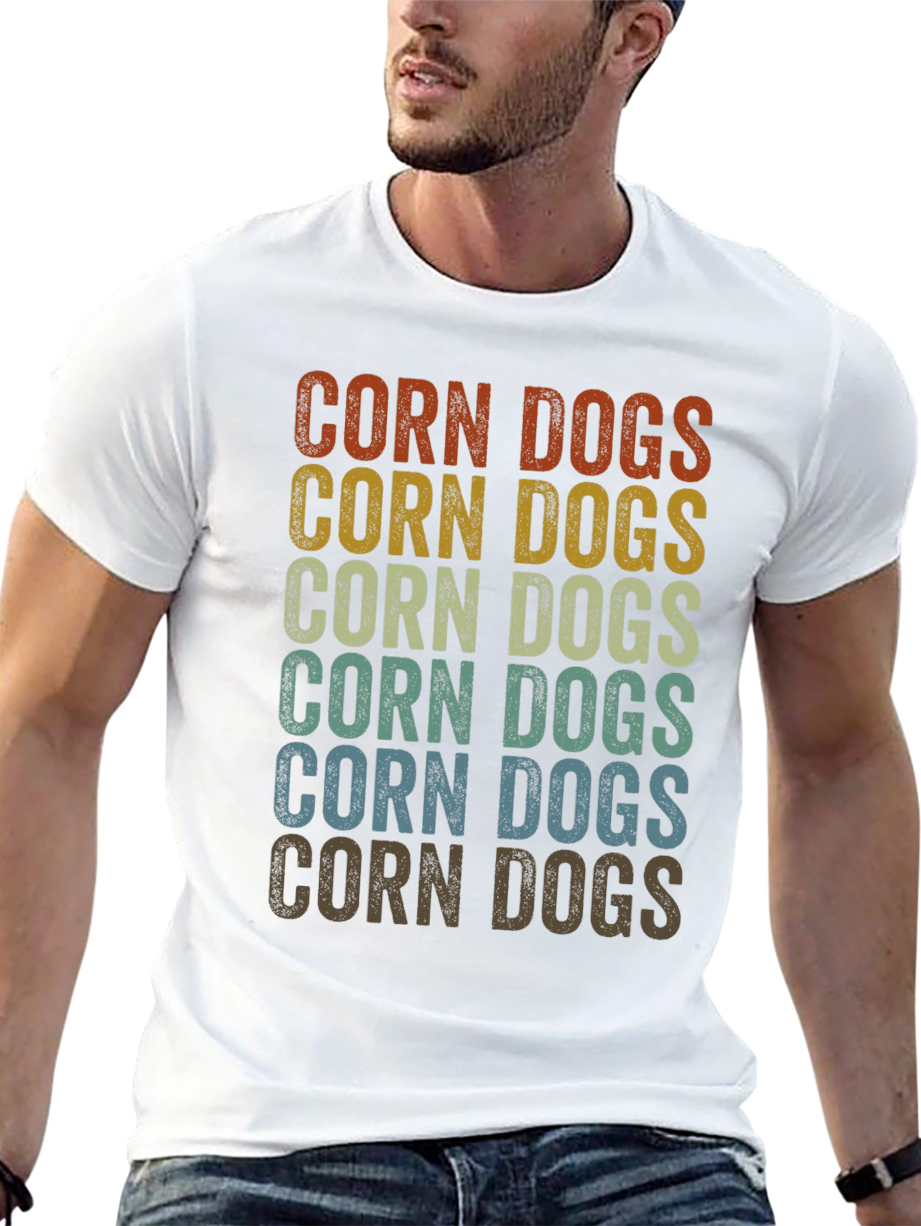 Retro Corn Dogs Graphic T-Shirt
