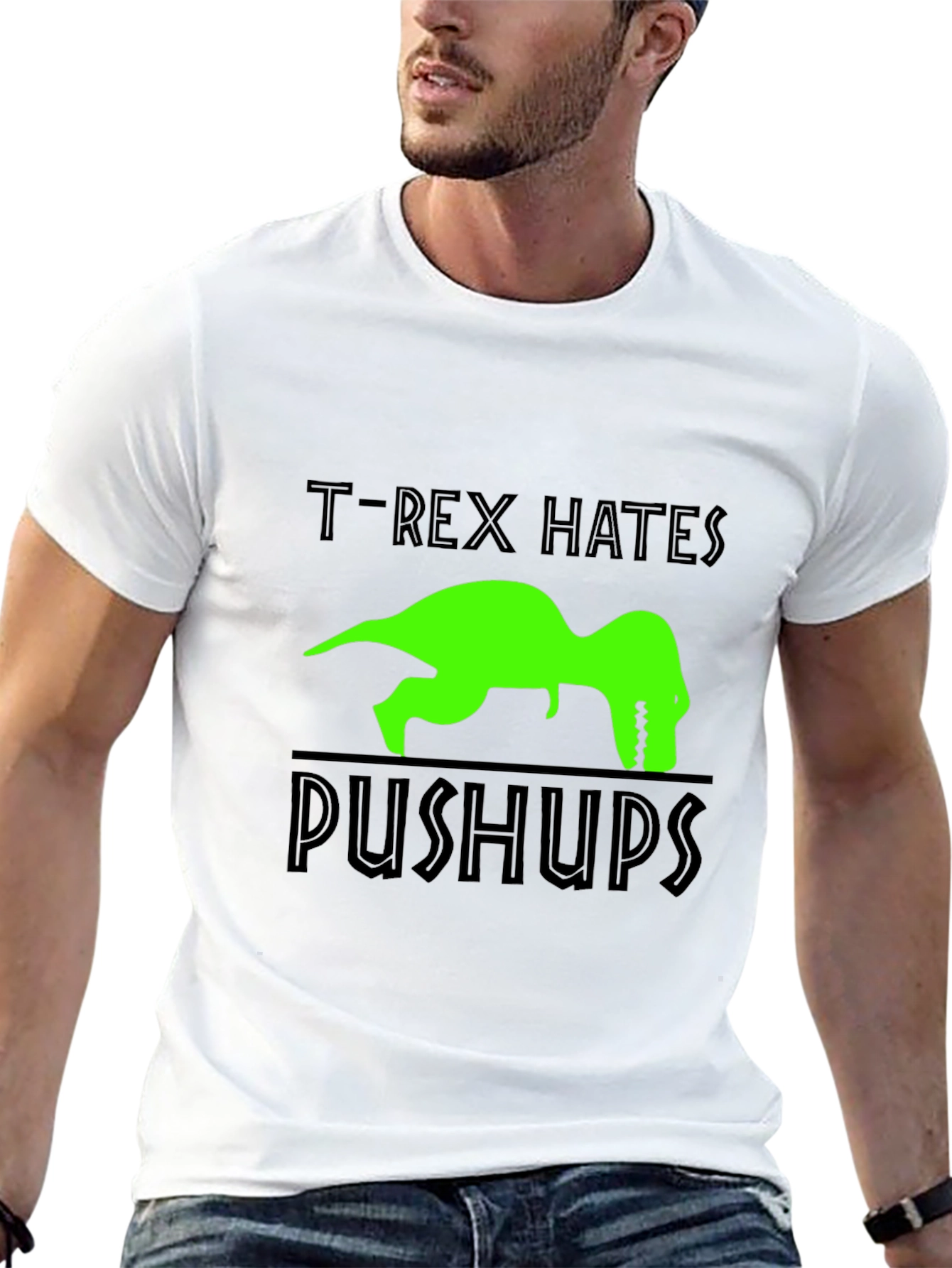 T-Rex Hates Pushups Graphic T-Shirt