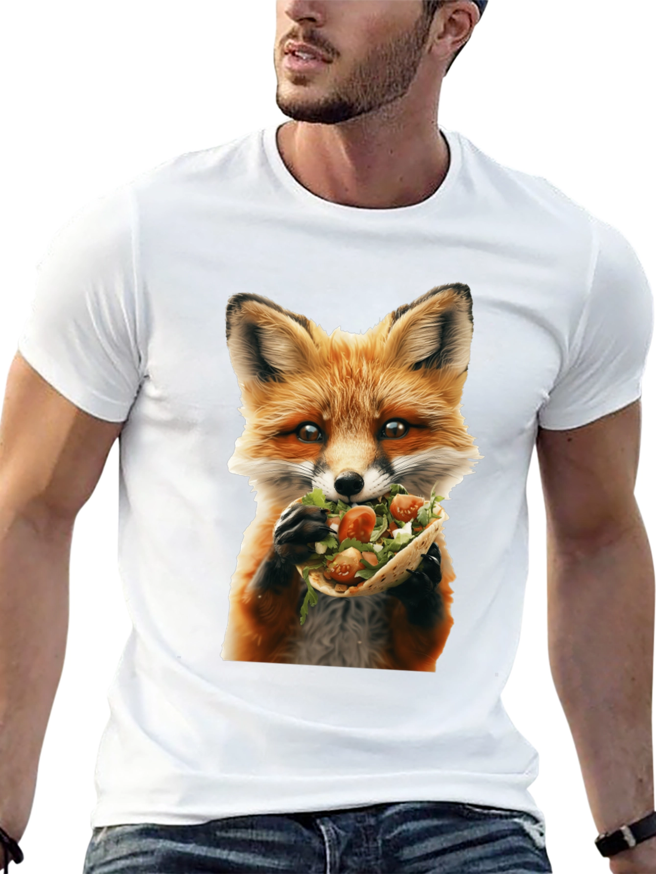Fox Eating Taco Graphic T-Shirt