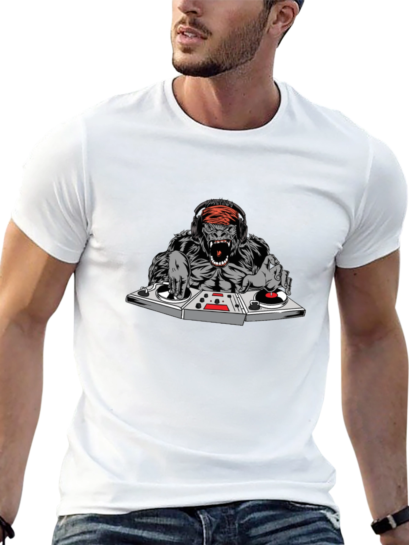 DJ Gorilla Graphic T-Shirt - Black