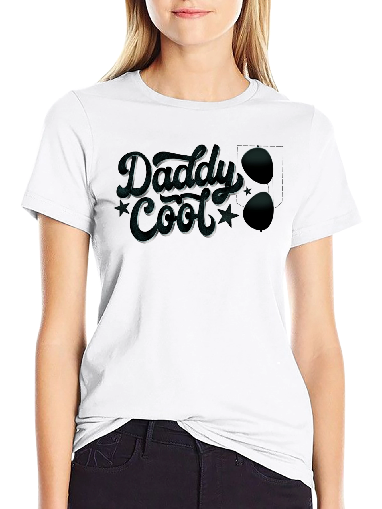 Daddy Cool Graphic Tee - Stylish Mens Black T-Shirt