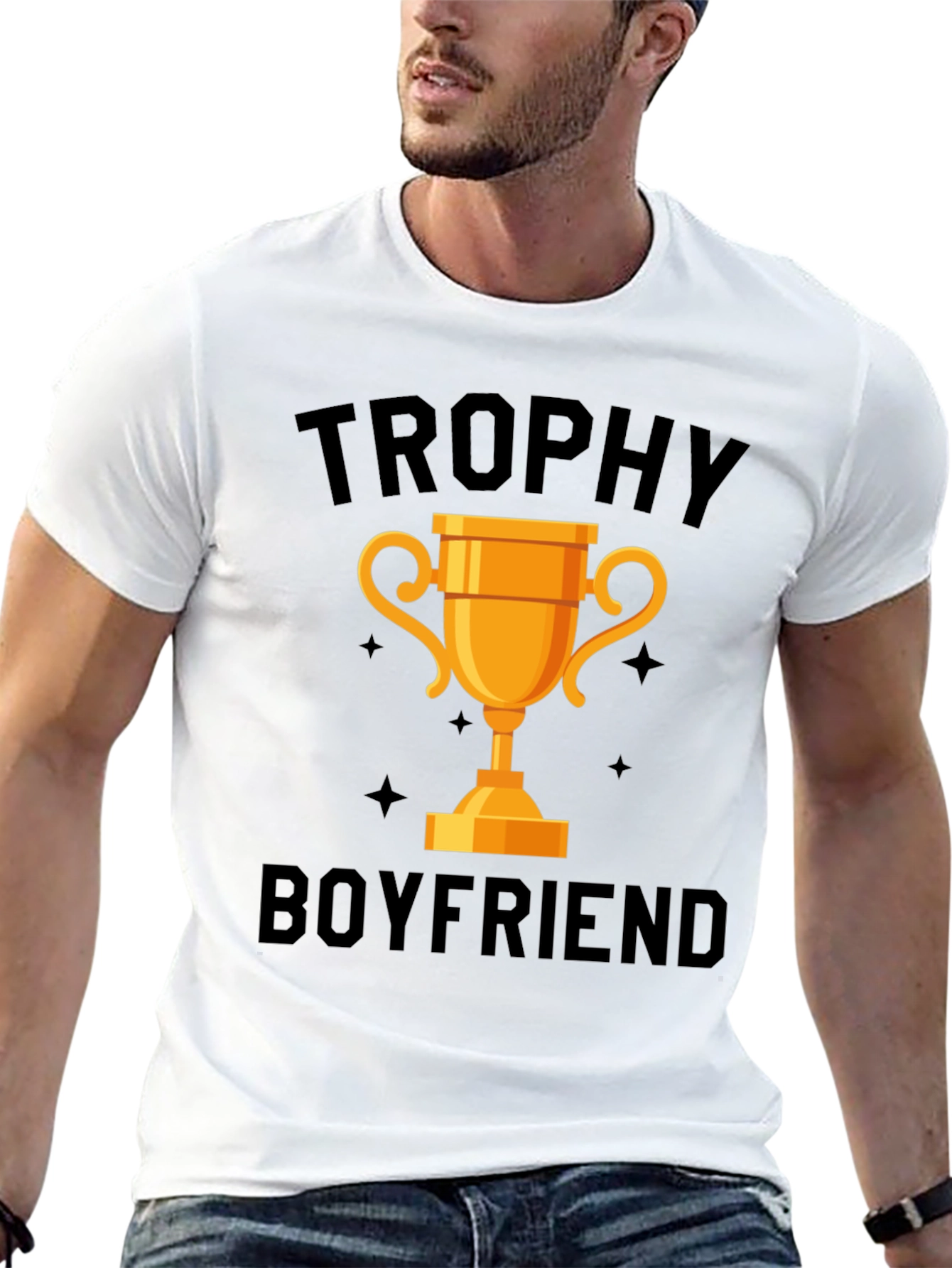 Trophy Boyfriend Graphic Tee - Award Winning Style
