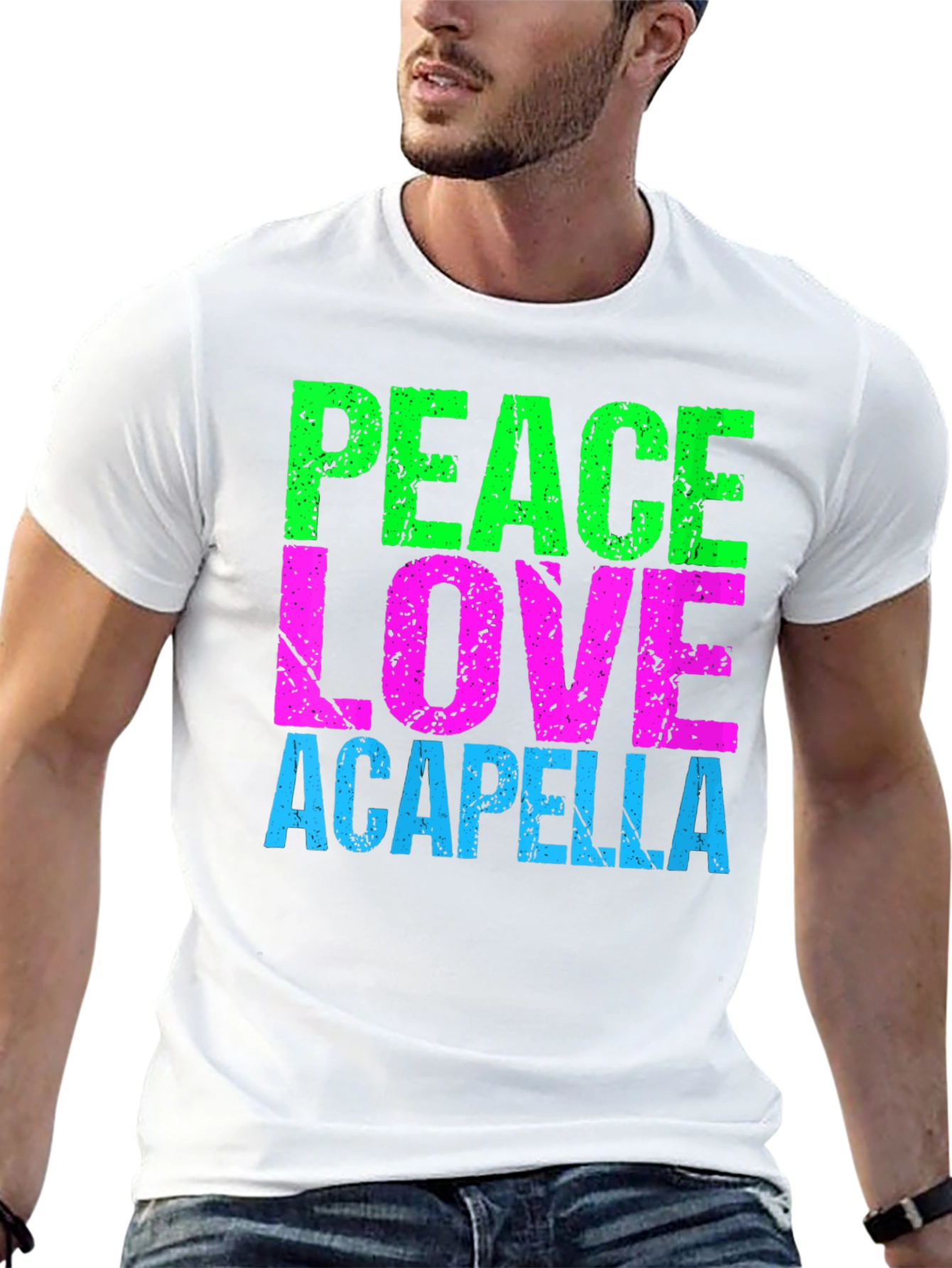 Peace Love Acapella Black T-Shirt