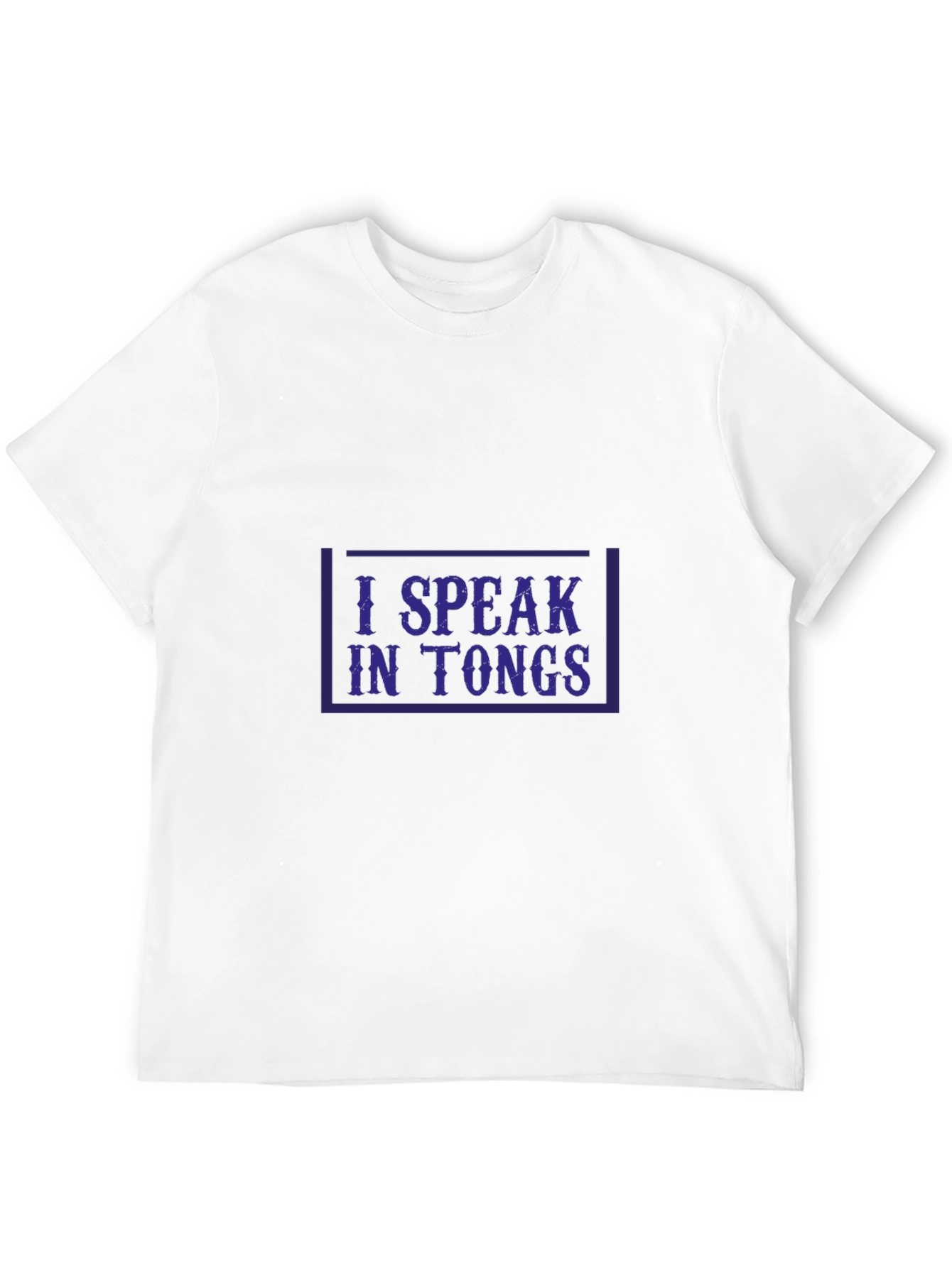 I Speak In Tongs Graphic Black Tee