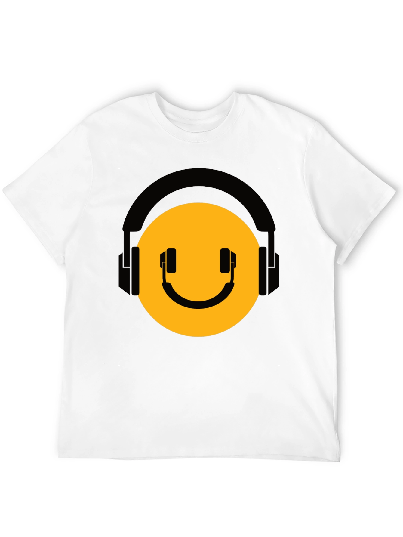DJ Smiley Face Black T-Shirt
