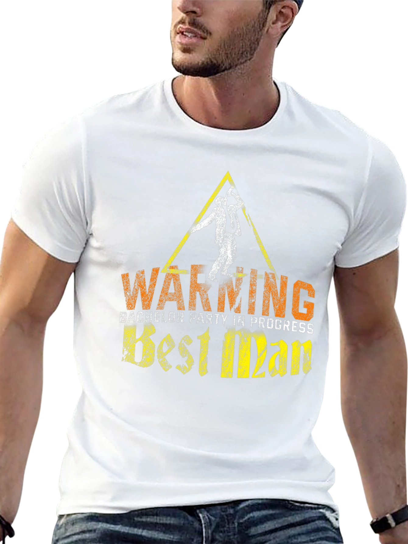 Warning Best Man Bachelor Party T-Shirt