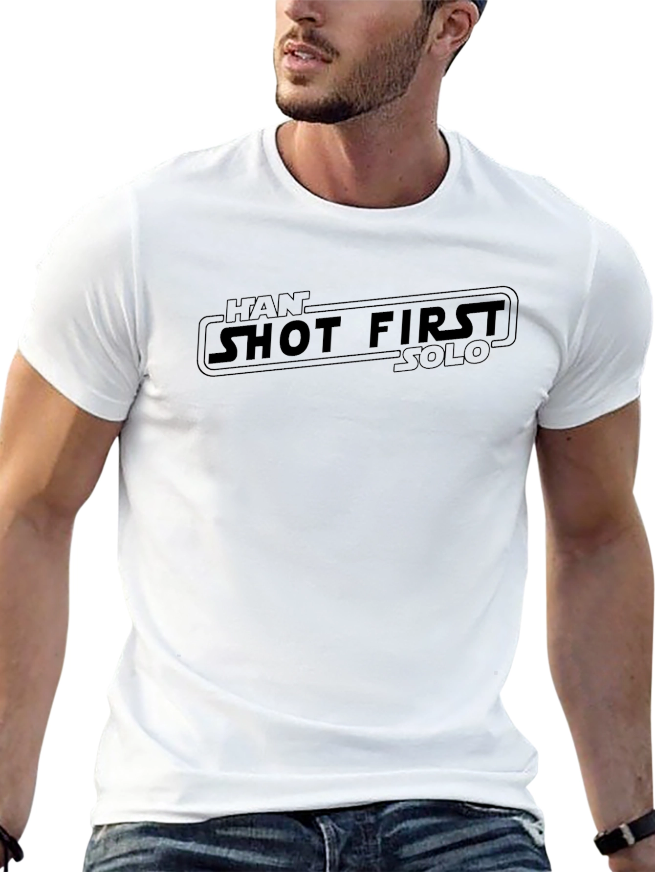 Han Shot First T-Shirt - Star Wars Black Tee