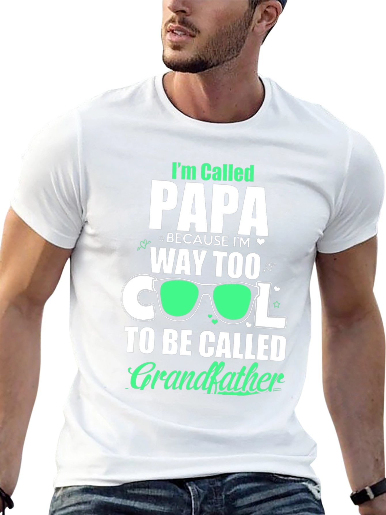 Cool Papa T-Shirt: Way Too Cool for Grandfather!