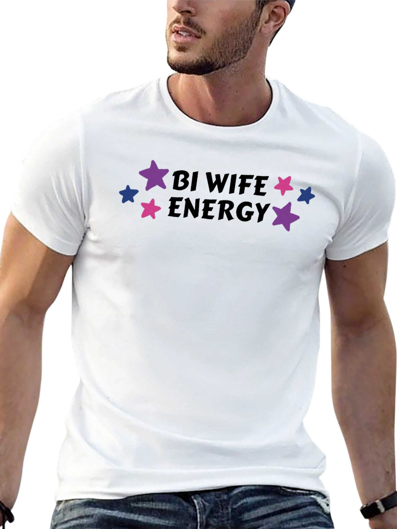 Bi Wife Energy T-Shirt - Pride