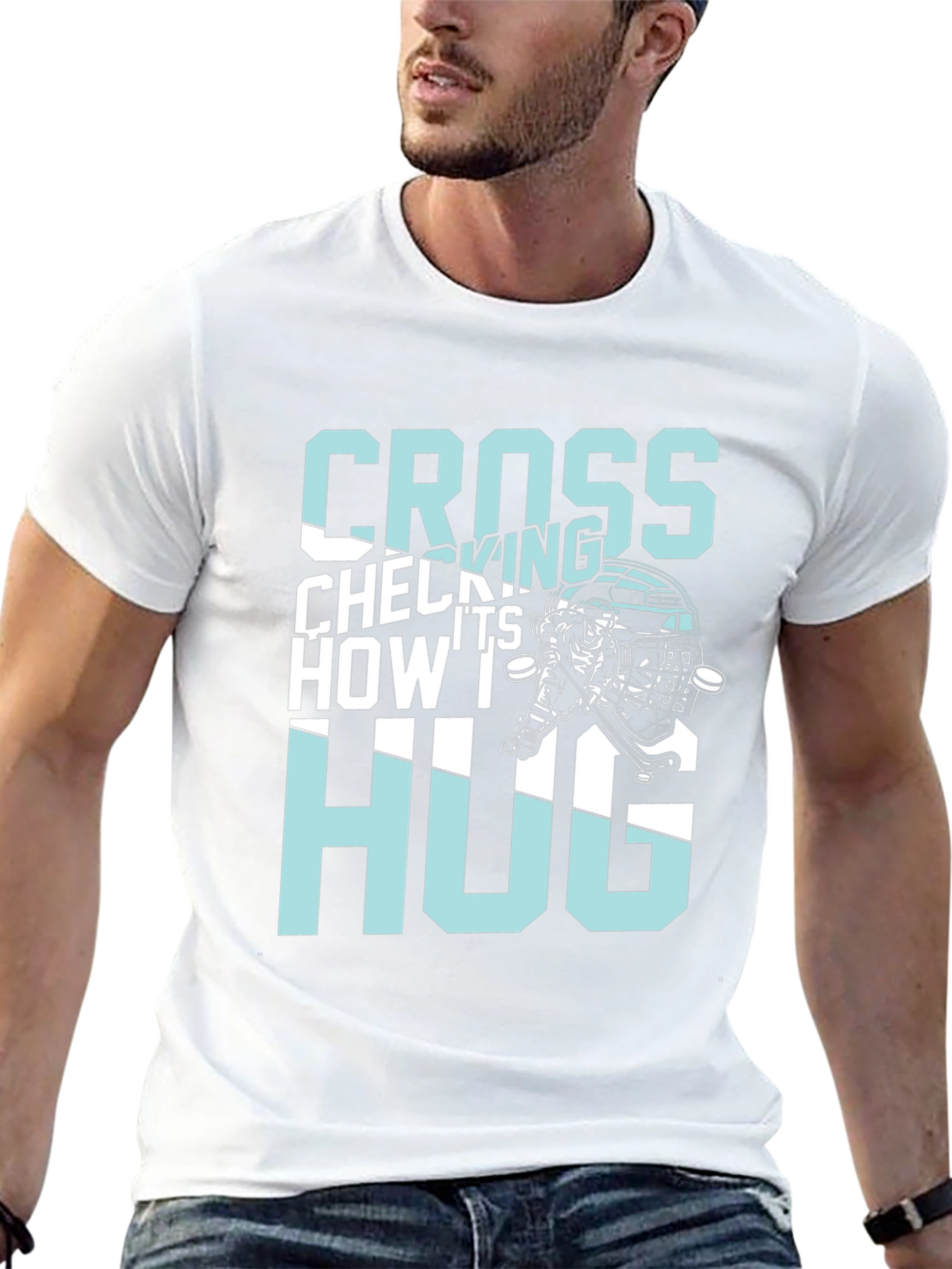 Cross Checking Hockey T-Shirt