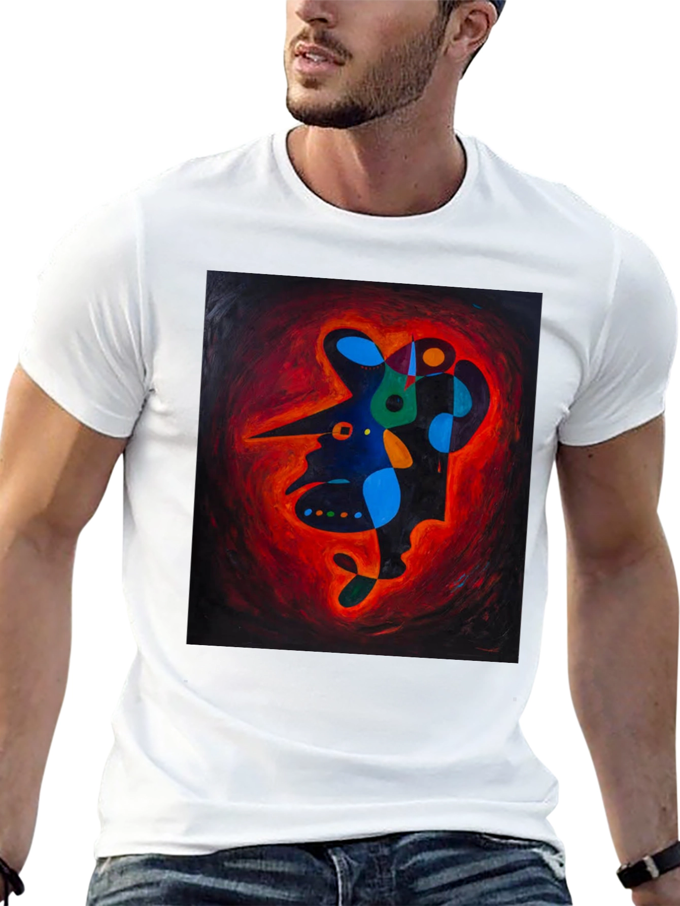 Abstract Art Print Tee - Unique Graphic T-Shirt